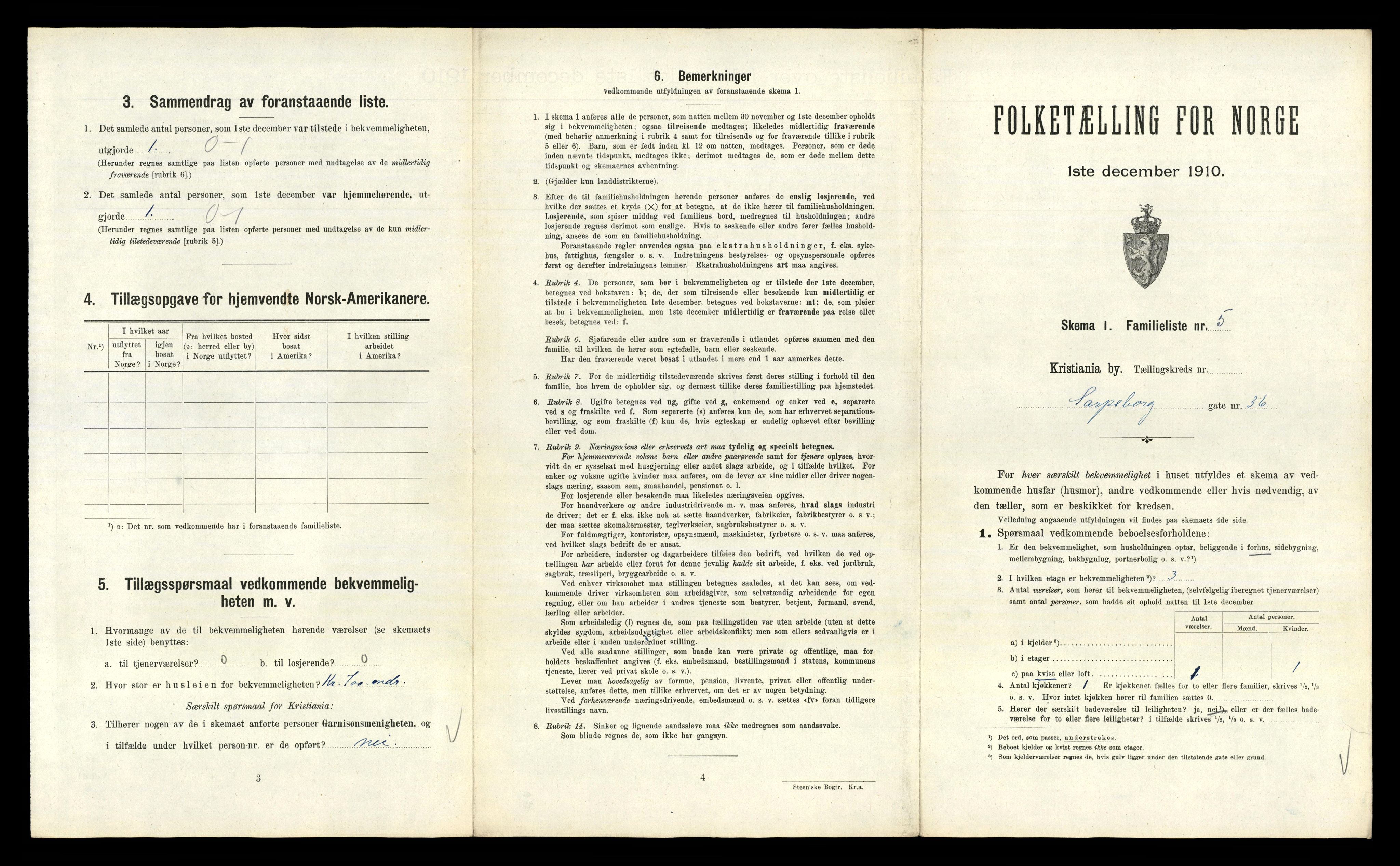 RA, 1910 census for Kristiania, 1910, p. 85171