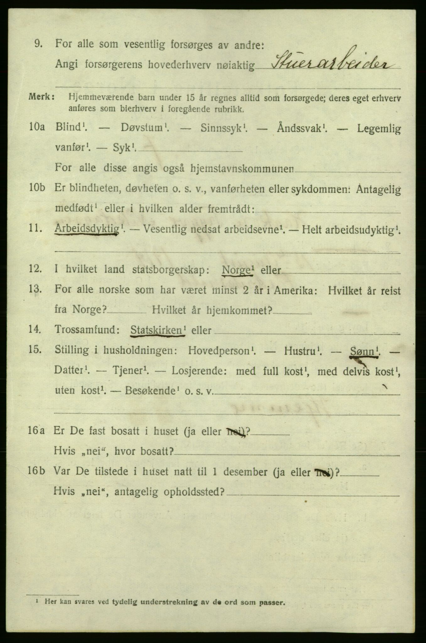 SAO, 1920 census for Fredrikshald, 1920, p. 12810