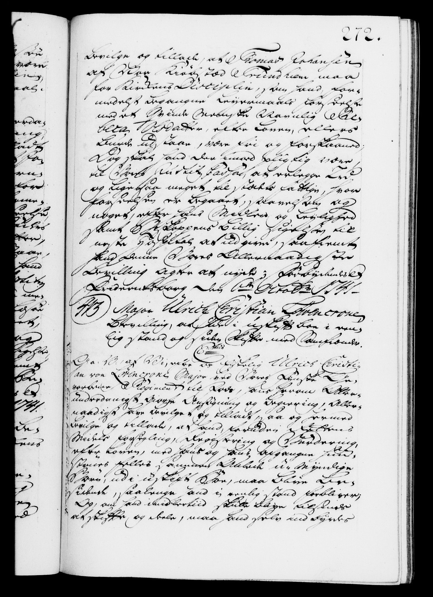 Danske Kanselli 1572-1799, AV/RA-EA-3023/F/Fc/Fca/Fcaa/L0032: Norske registre, 1741-1742, p. 272a