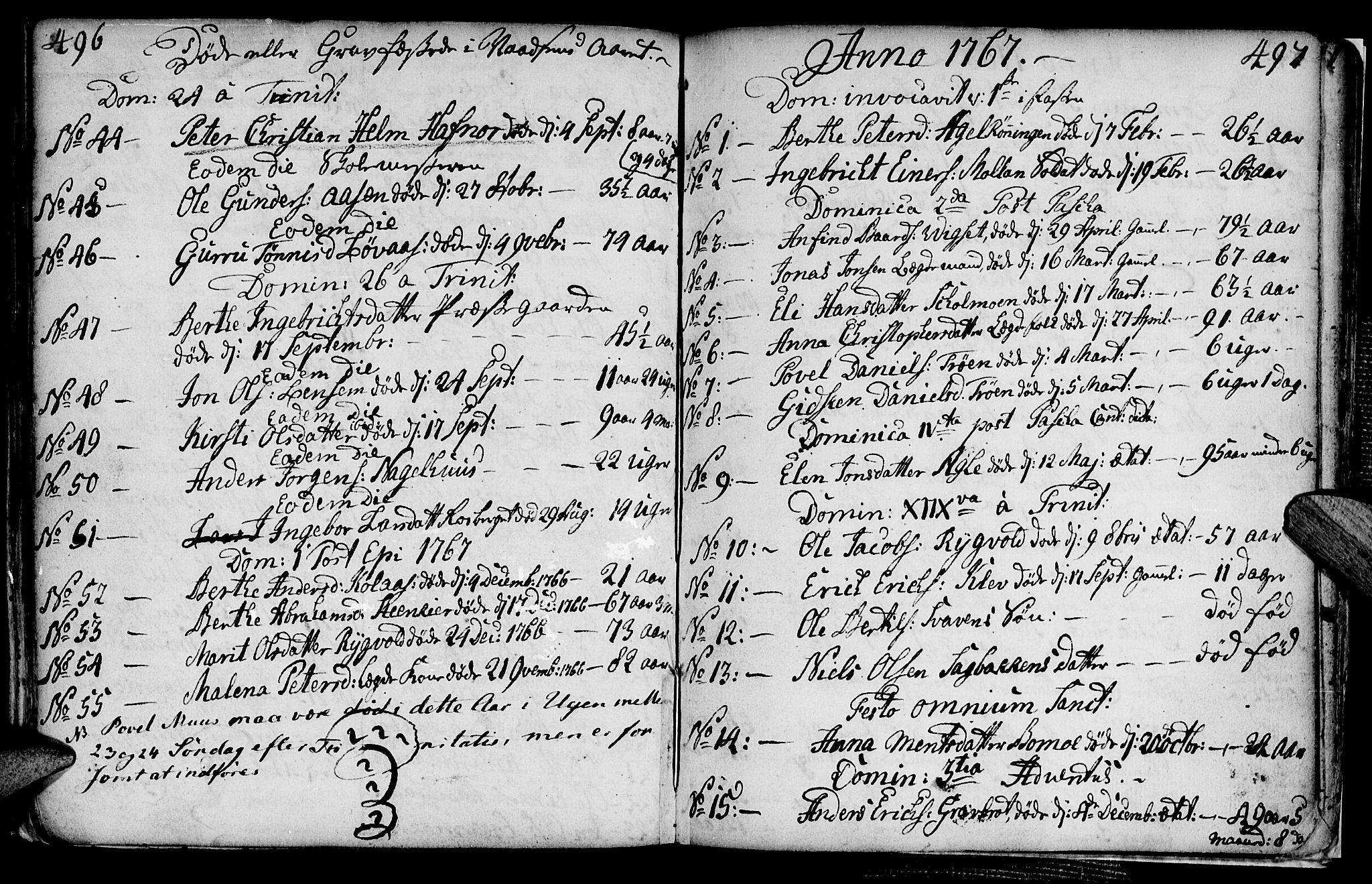 Ministerialprotokoller, klokkerbøker og fødselsregistre - Nord-Trøndelag, SAT/A-1458/749/L0467: Parish register (official) no. 749A01, 1733-1787, p. 496-497