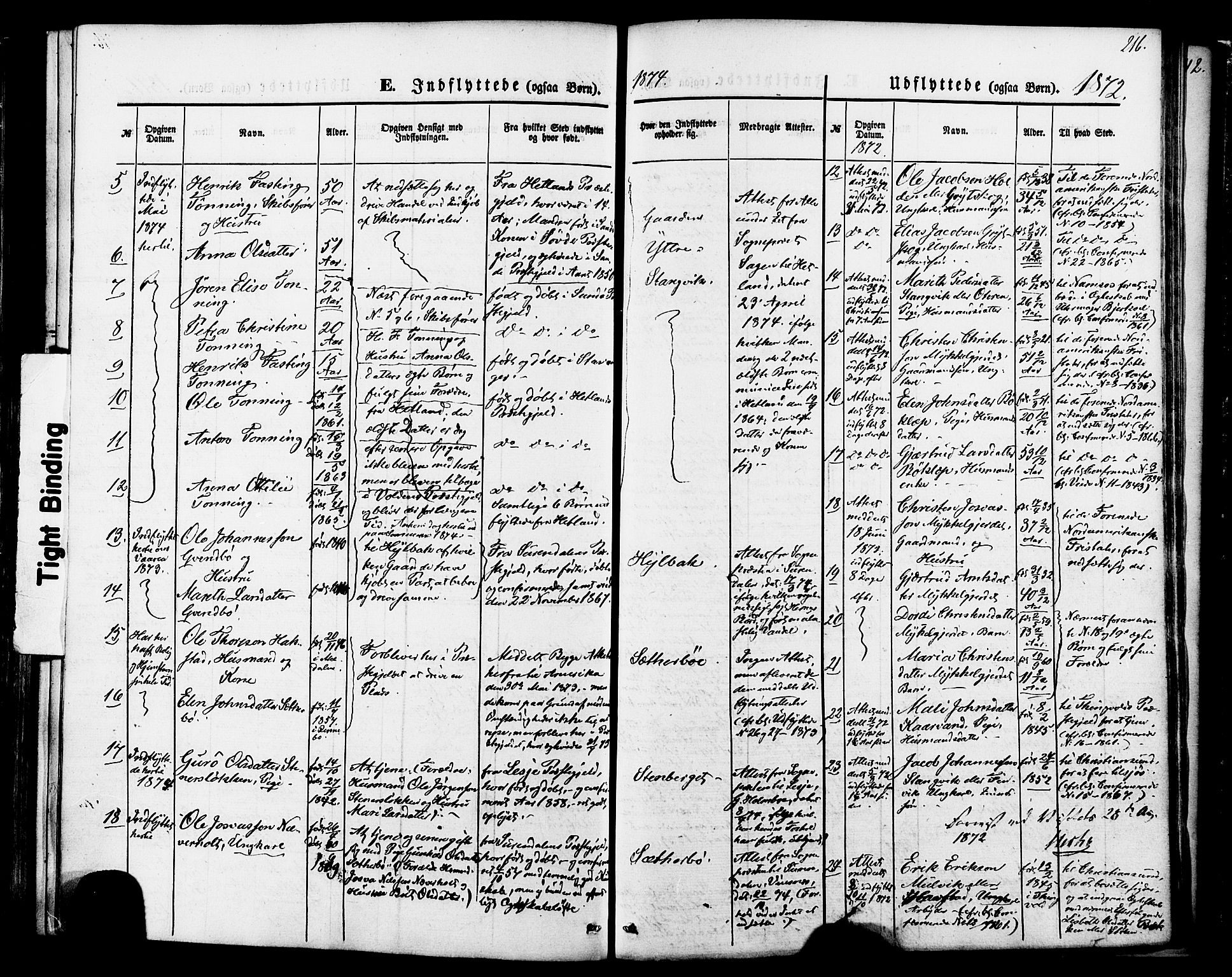 Ministerialprotokoller, klokkerbøker og fødselsregistre - Møre og Romsdal, SAT/A-1454/592/L1027: Parish register (official) no. 592A05, 1865-1878, p. 216