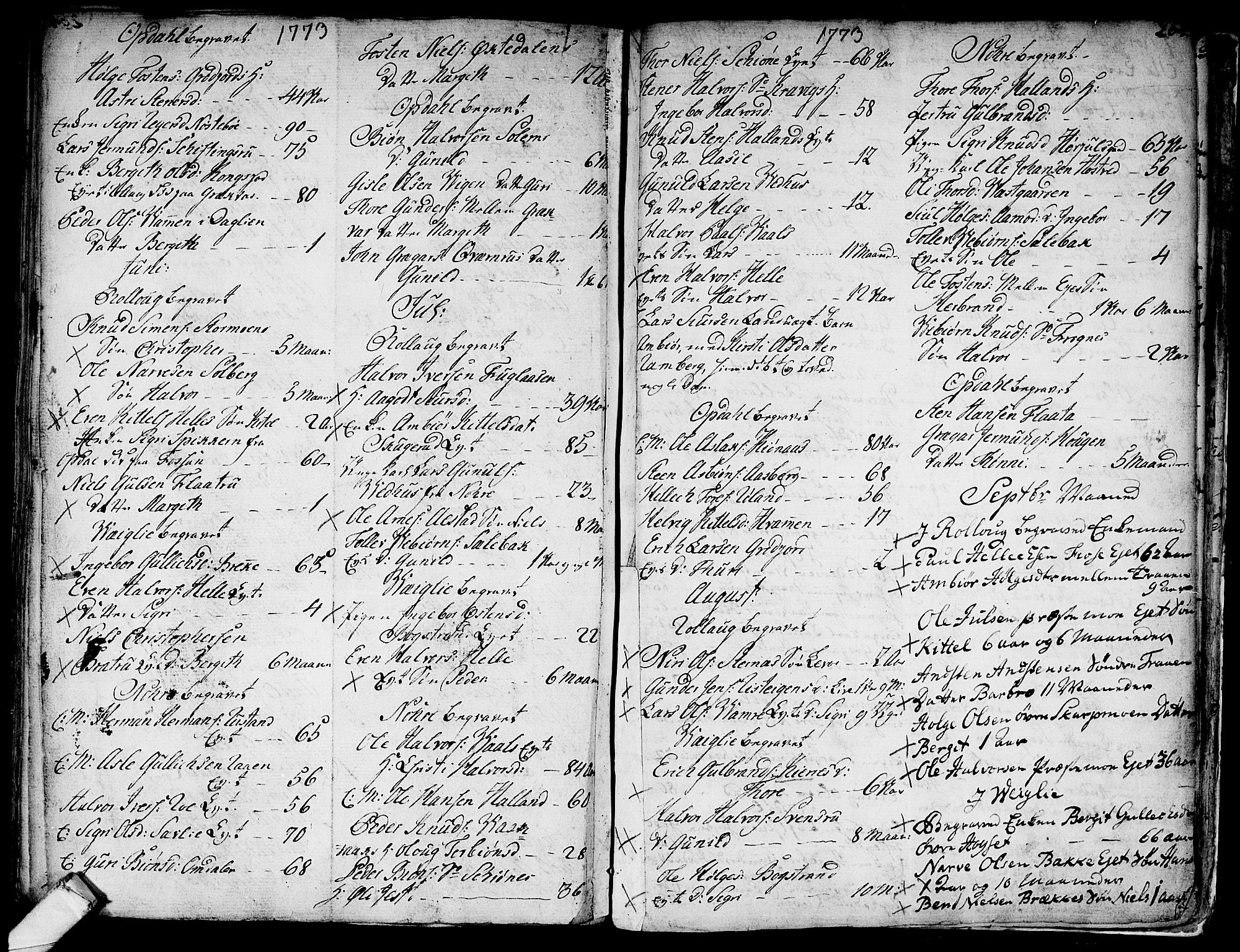Rollag kirkebøker, SAKO/A-240/F/Fa/L0003: Parish register (official) no. I 3, 1743-1778, p. 264