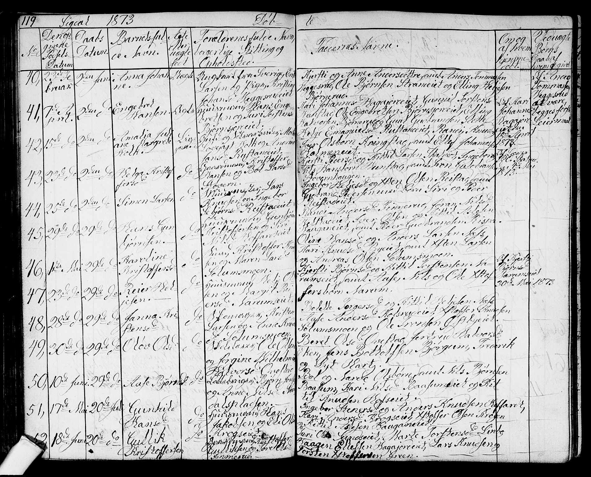 Sigdal kirkebøker, AV/SAKO-A-245/G/Ga/L0003: Parish register (copy) no. I 3, 1857-1878, p. 119