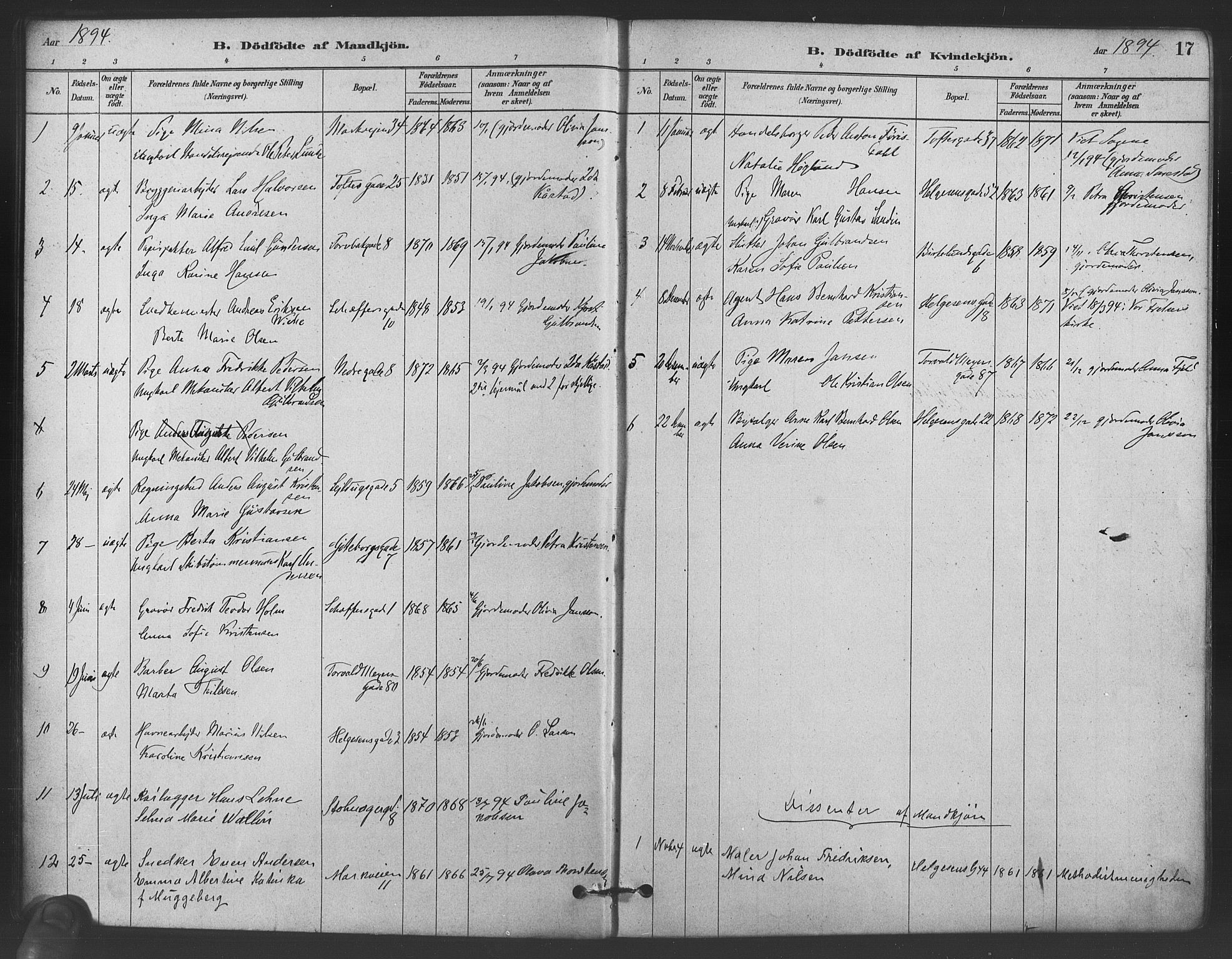 Paulus prestekontor Kirkebøker, SAO/A-10871/F/Fa/L0005: Parish register (official) no. 5, 1879-1889, p. 17