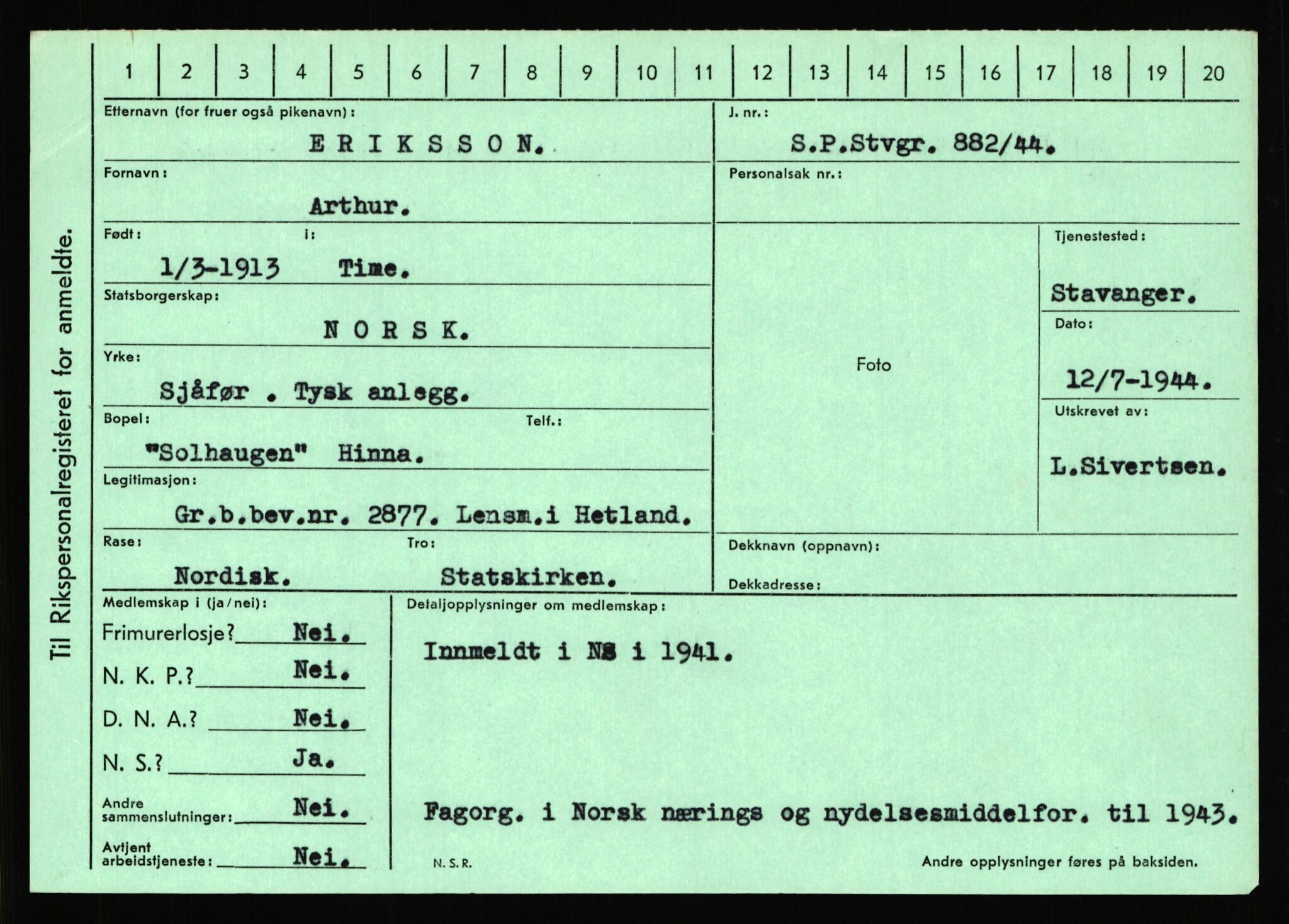 Statspolitiet - Hovedkontoret / Osloavdelingen, AV/RA-S-1329/C/Ca/L0004: Eid - funn av gjenstander	, 1943-1945, p. 2031