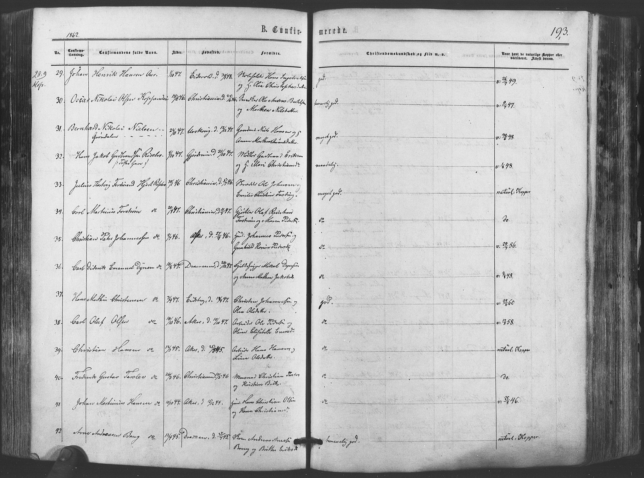 Ullensaker prestekontor Kirkebøker, AV/SAO-A-10236a/F/Fa/L0016: Parish register (official) no. I 16, 1863-1875, p. 193