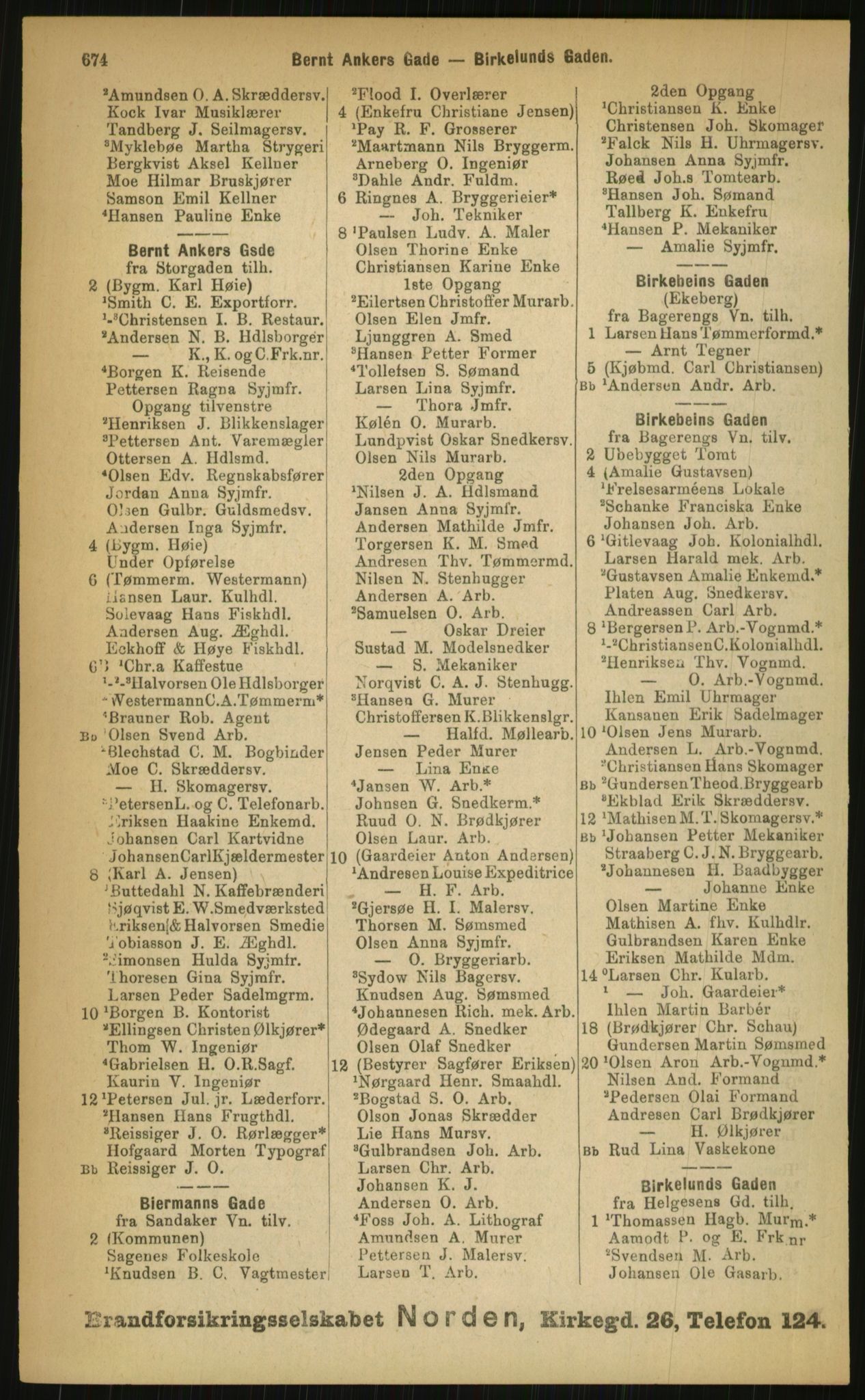 Kristiania/Oslo adressebok, PUBL/-, 1899, p. 674