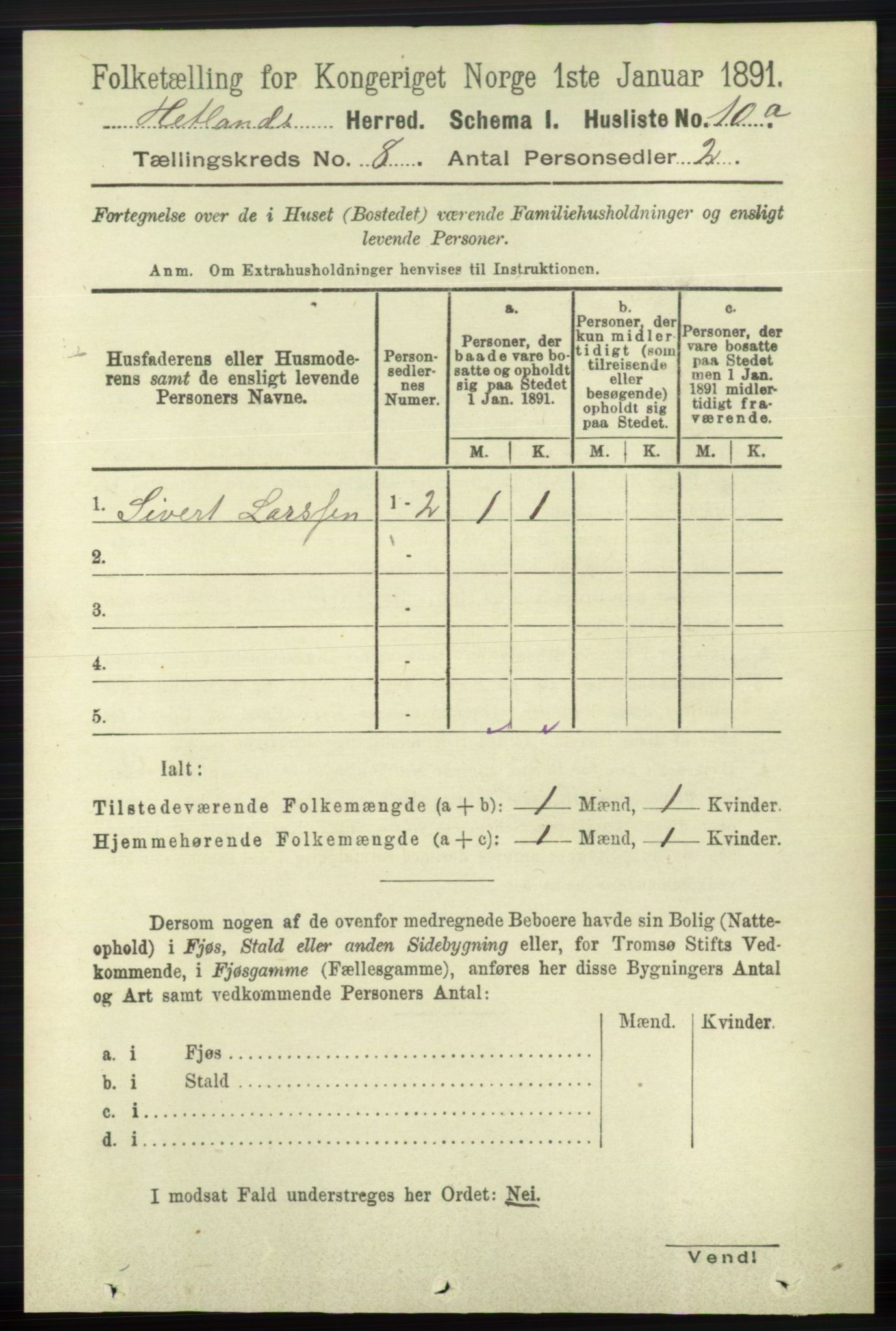 RA, 1891 census for 1126 Hetland, 1891, p. 4359