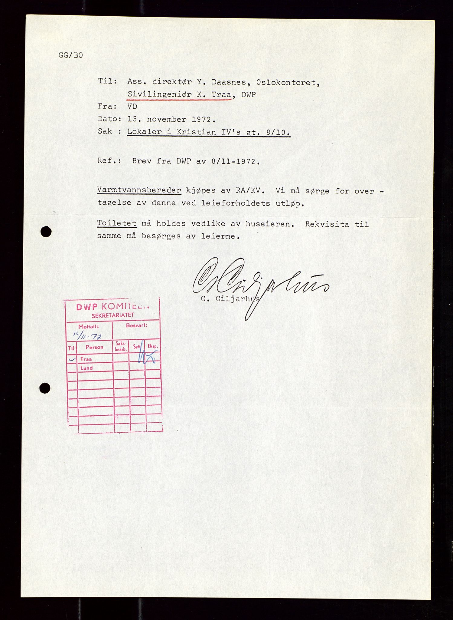 Industridepartementet, Oljekontoret, AV/SAST-A-101348/Di/L0002: DWP, måneds- kvartals- halvårs- og årsrapporter, økonomi, personell, div., 1972-1974, p. 582