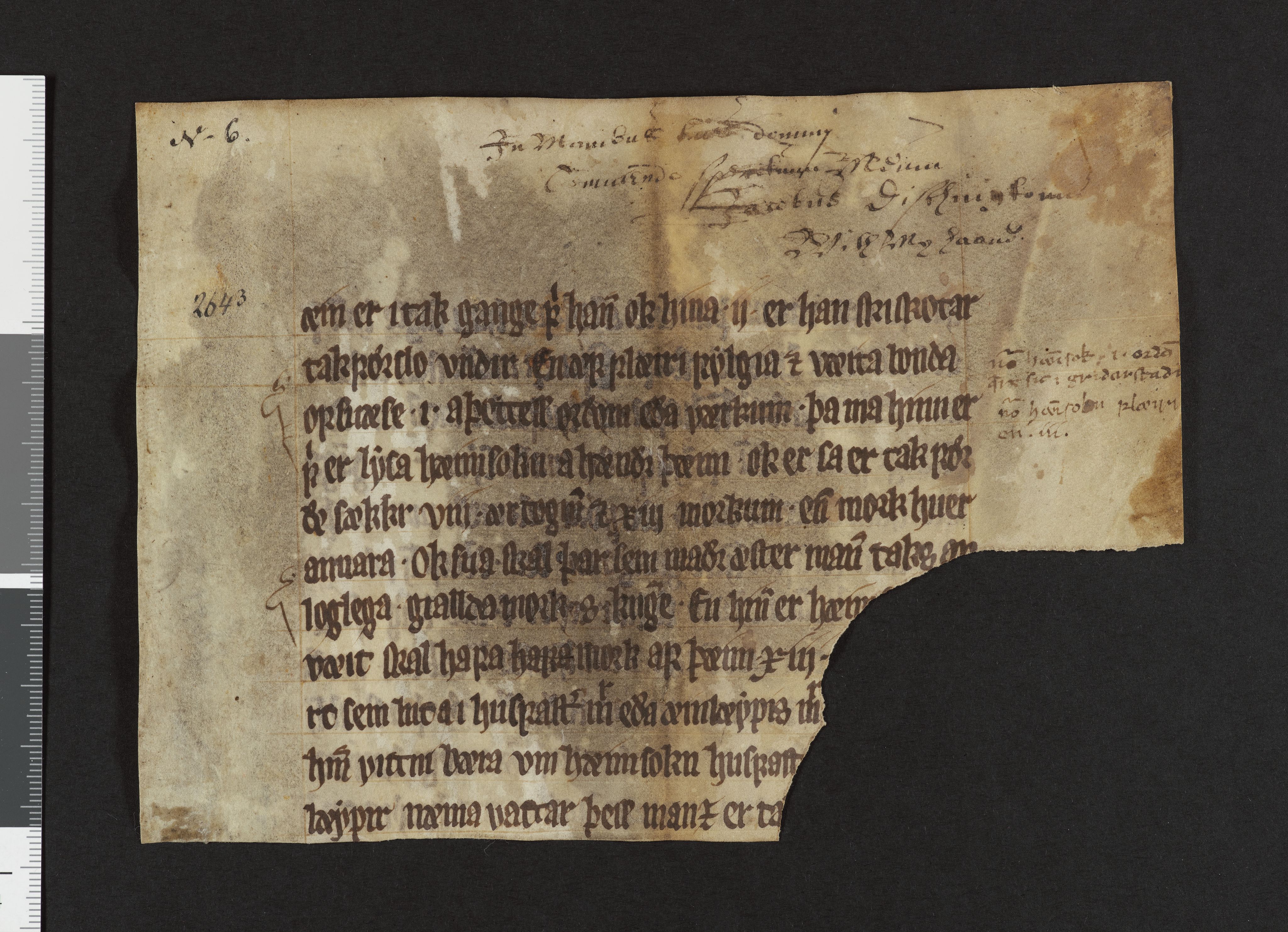 Riksarkivets diplomsamling, AV/RA-EA-5965/F26/L0002: Norrøne membranfragmenter bestand 2-9 (10), 1100-1536, p. 160