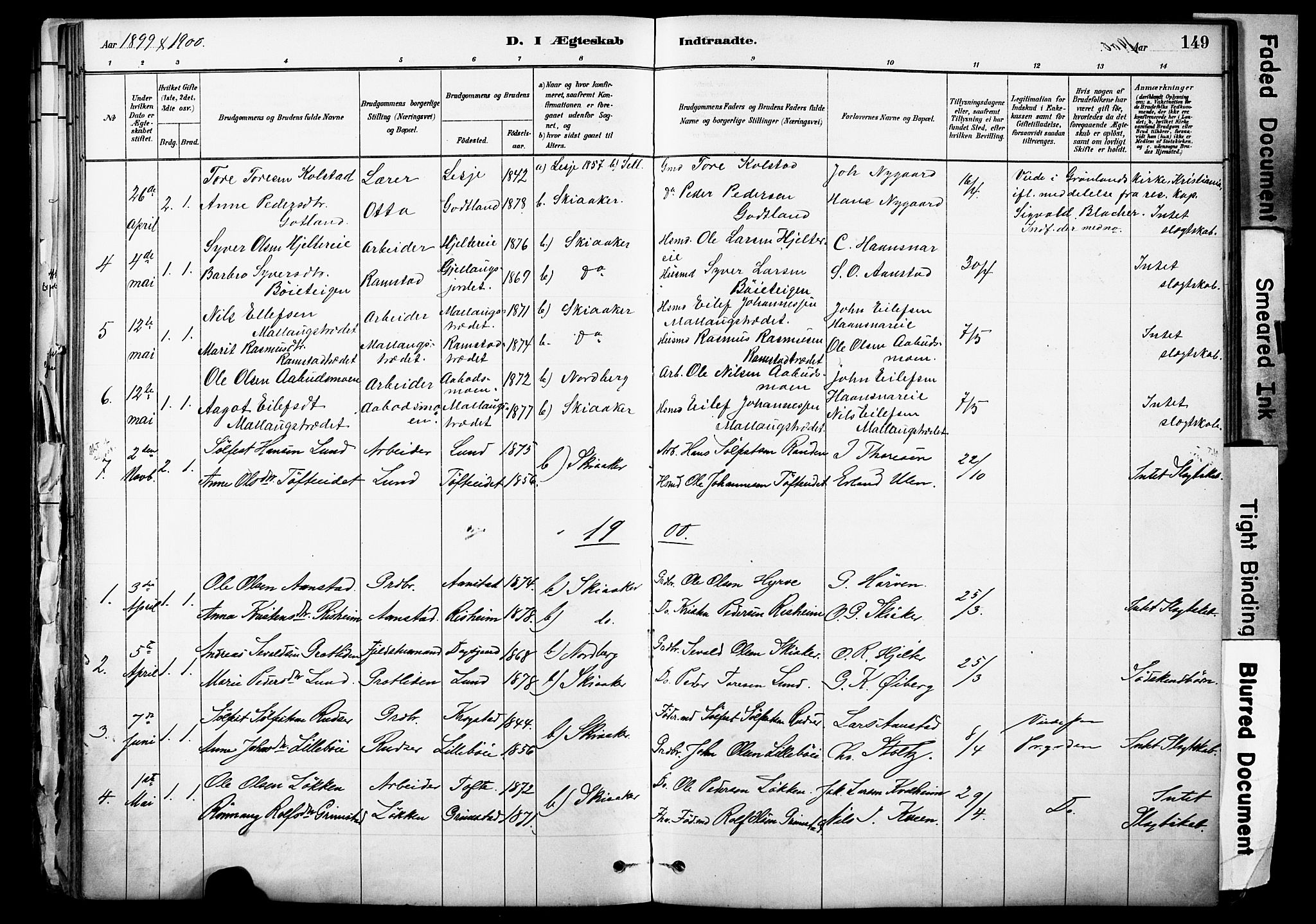 Skjåk prestekontor, SAH/PREST-072/H/Ha/Haa/L0003: Parish register (official) no. 3, 1880-1907, p. 149