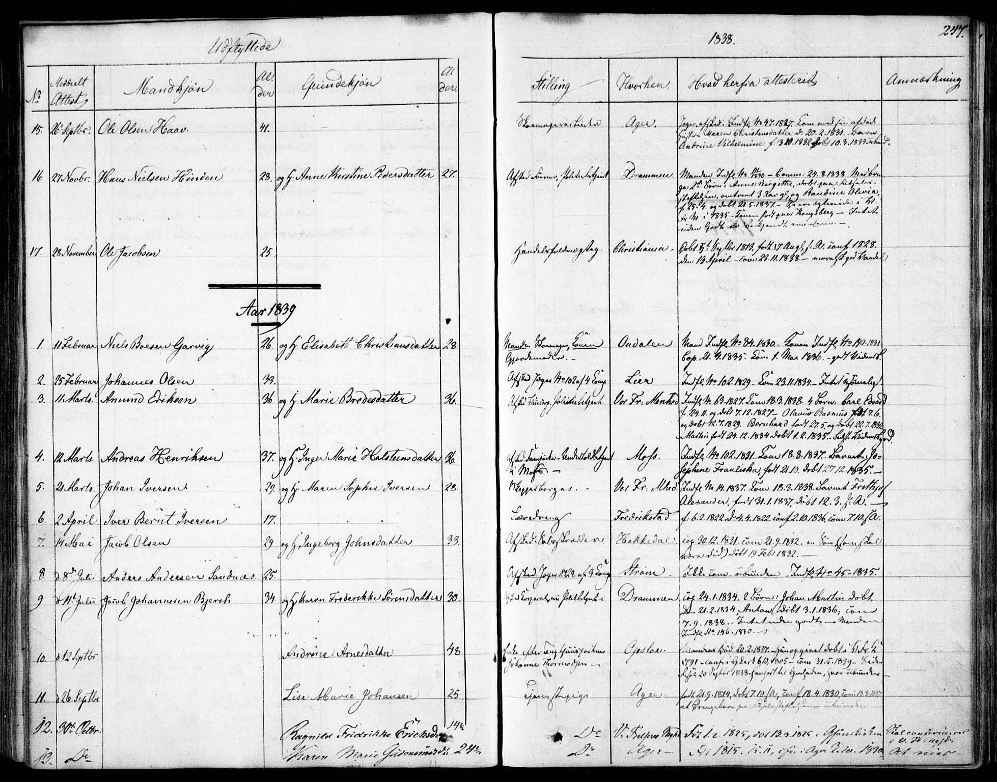 Garnisonsmenigheten Kirkebøker, SAO/A-10846/F/Fa/L0007: Parish register (official) no. 7, 1828-1881, p. 247