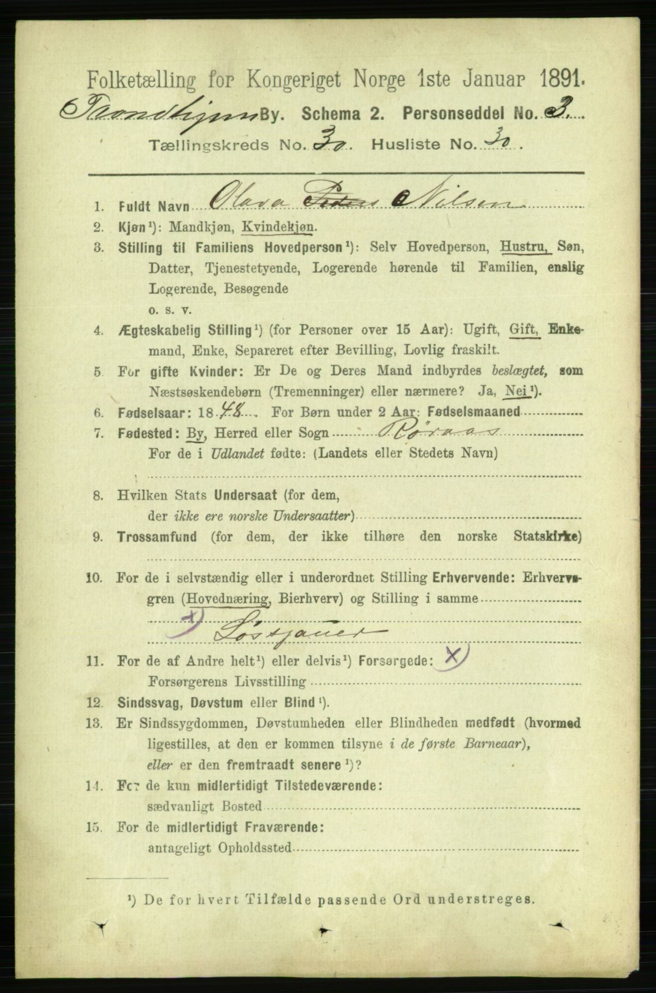 RA, 1891 census for 1601 Trondheim, 1891, p. 22763