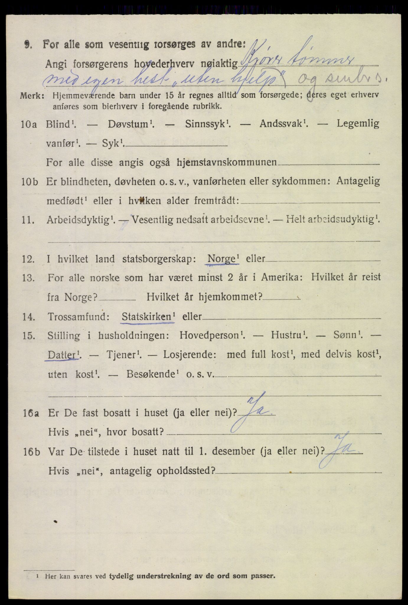 SAH, 1920 census for Torpa, 1920, p. 4020