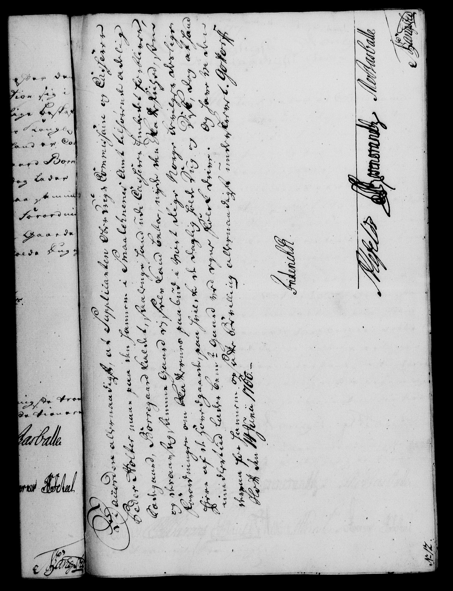 Rentekammeret, Kammerkanselliet, RA/EA-3111/G/Gf/Gfa/L0042: Norsk relasjons- og resolusjonsprotokoll (merket RK 52.42), 1760, p. 281