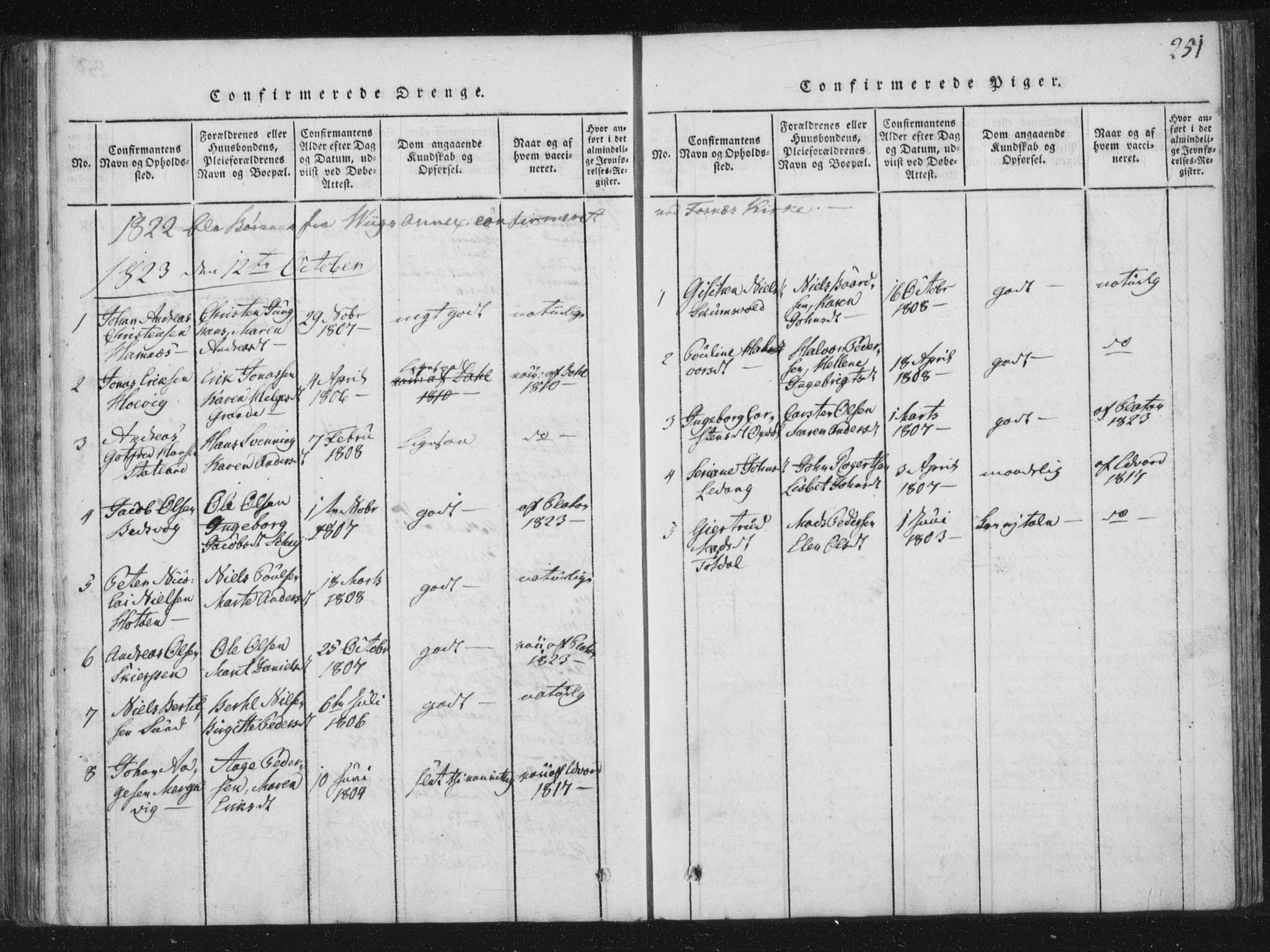Ministerialprotokoller, klokkerbøker og fødselsregistre - Nord-Trøndelag, SAT/A-1458/773/L0609: Parish register (official) no. 773A03 /2, 1815-1830, p. 251