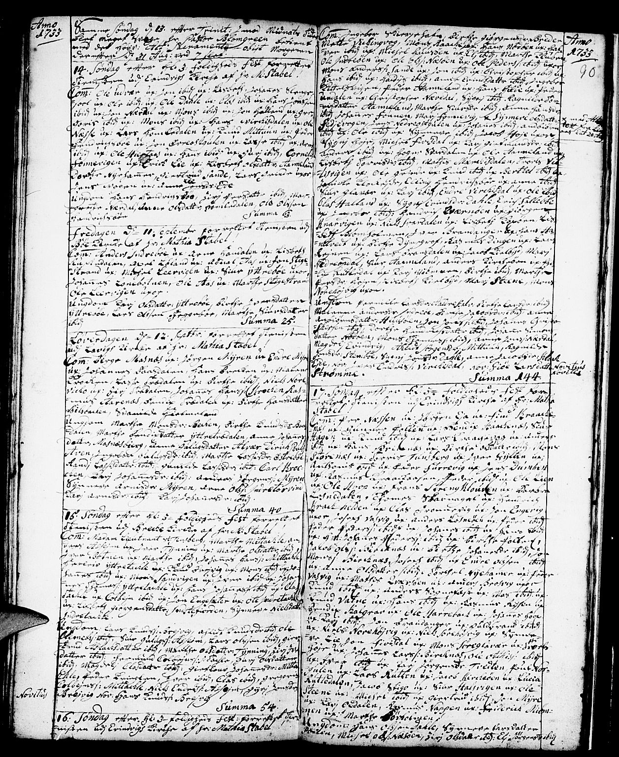 Gulen sokneprestembete, SAB/A-80201/H/Haa/Haaa/L0001: Parish register (official) no. A 1, 1680-1735, p. 90