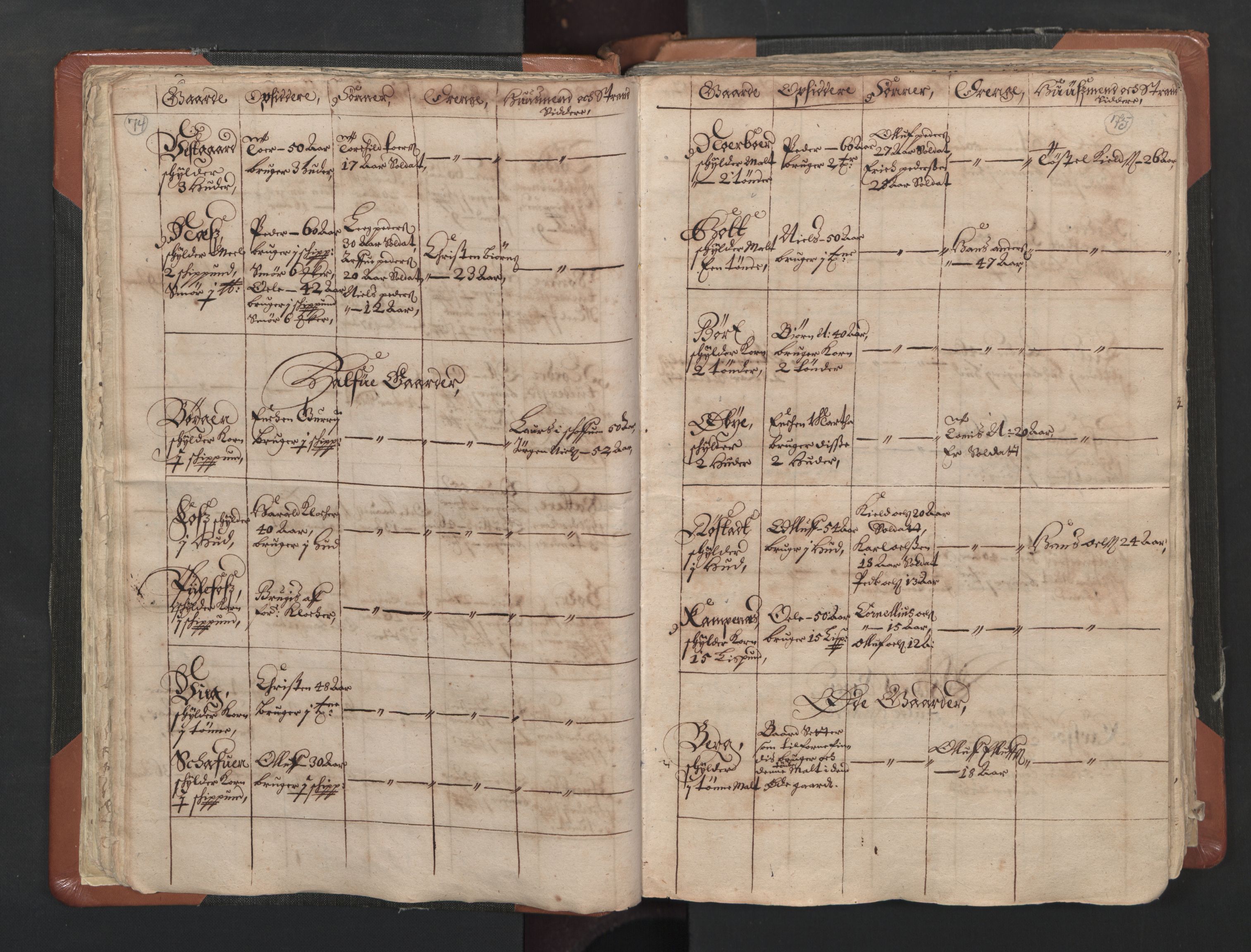 RA, Vicar's Census 1664-1666, no. 1: Nedre Borgesyssel deanery, 1664-1666, p. 74-75