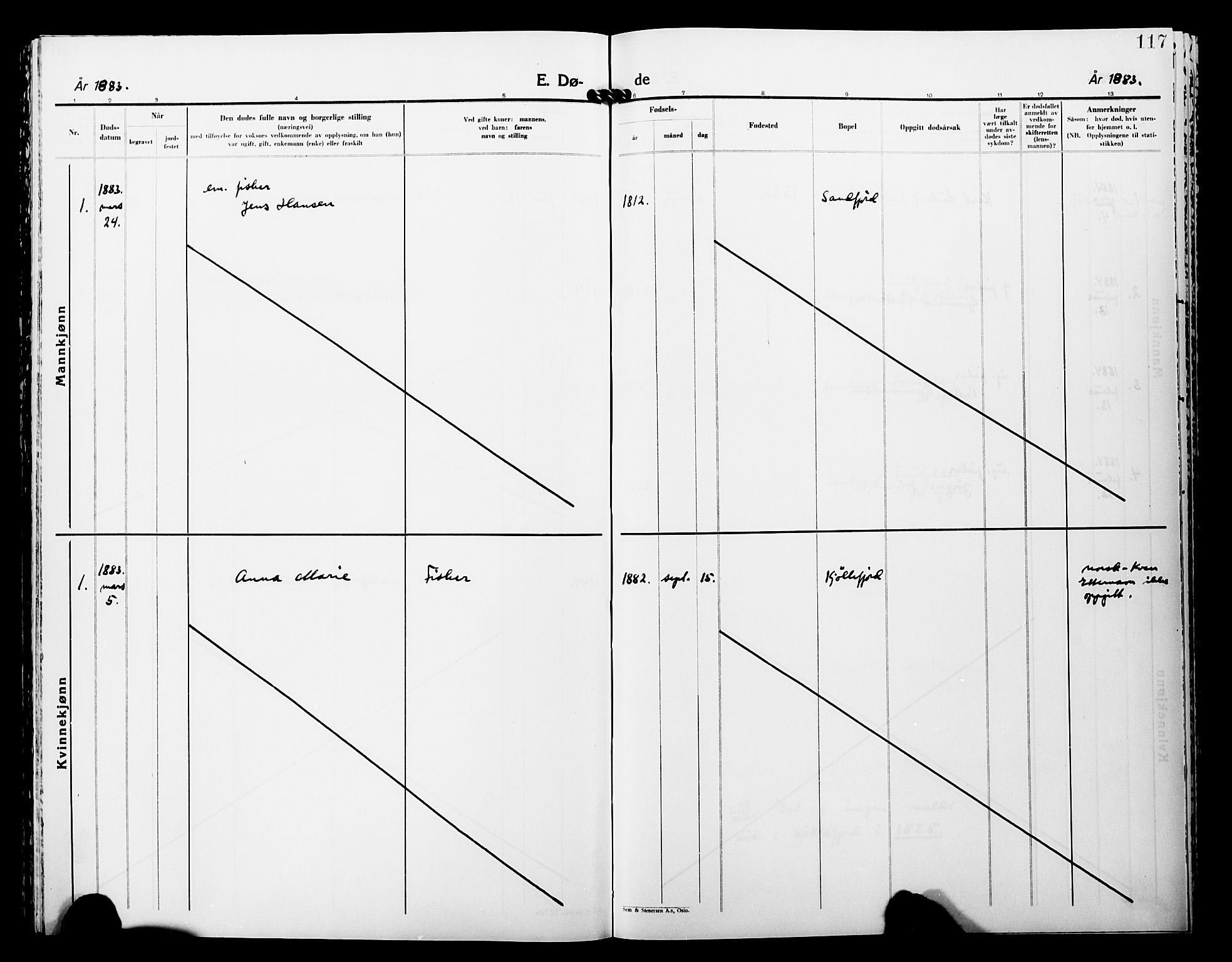 Lebesby sokneprestkontor, SATØ/S-1353/H/Ha/L0005kirke: Parish register (official) no. 5, 1870-1902, p. 117