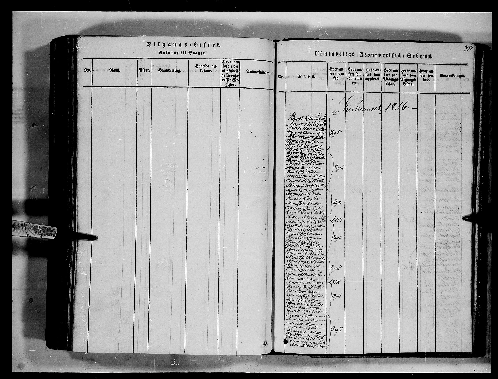 Fron prestekontor, SAH/PREST-078/H/Ha/Hab/L0002: Parish register (copy) no. 2, 1816-1850, p. 333