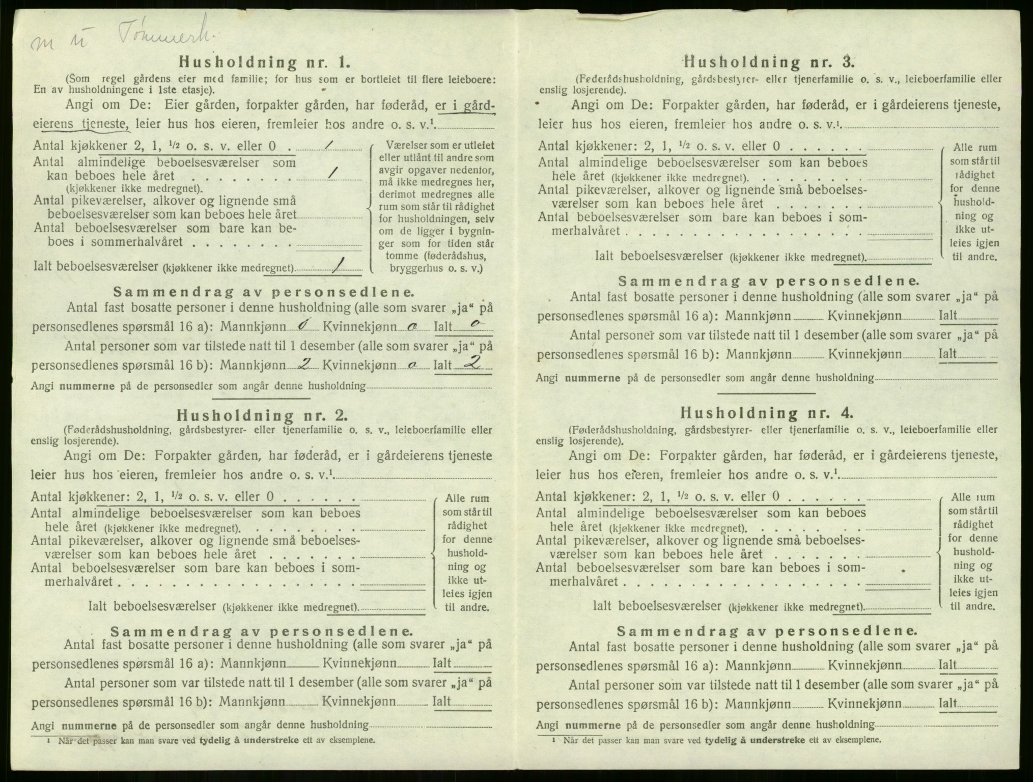 SAKO, 1920 census for Lier, 1920, p. 2006