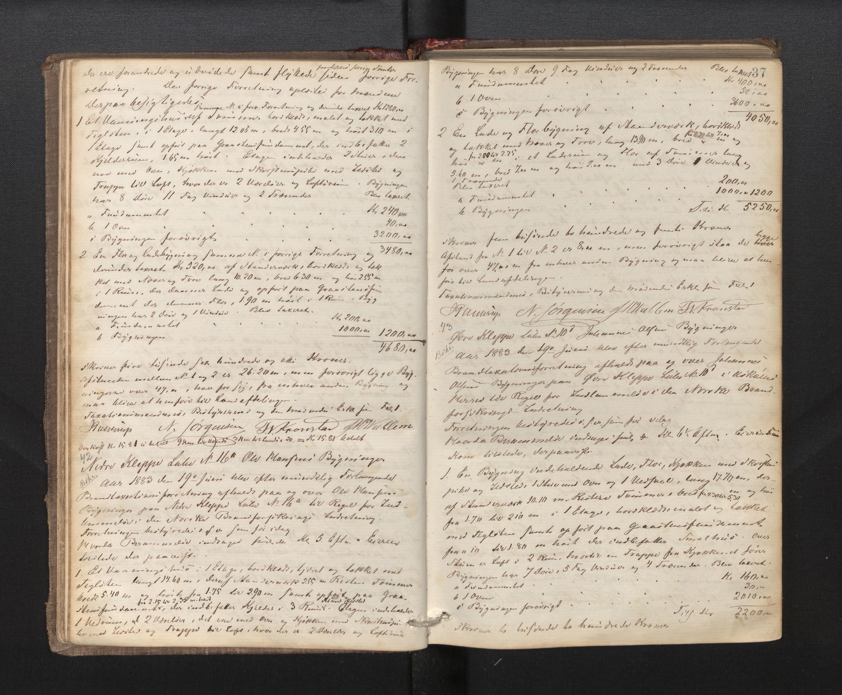Lensmannen i Årstad, AV/SAB-A-36201/0012/L0007: Branntakstprotokoll, 1882-1889, p. 37