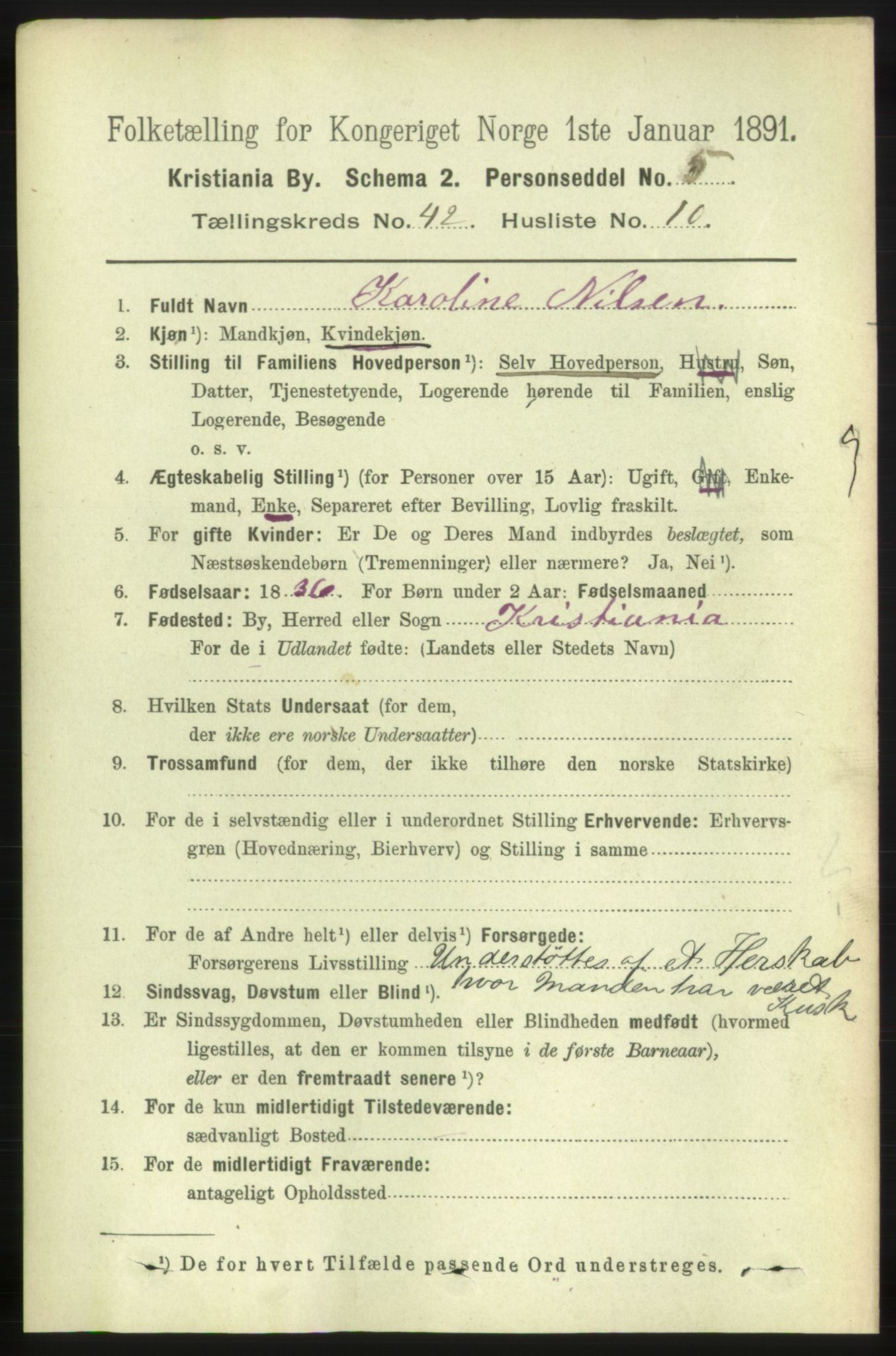 RA, 1891 census for 0301 Kristiania, 1891, p. 25232