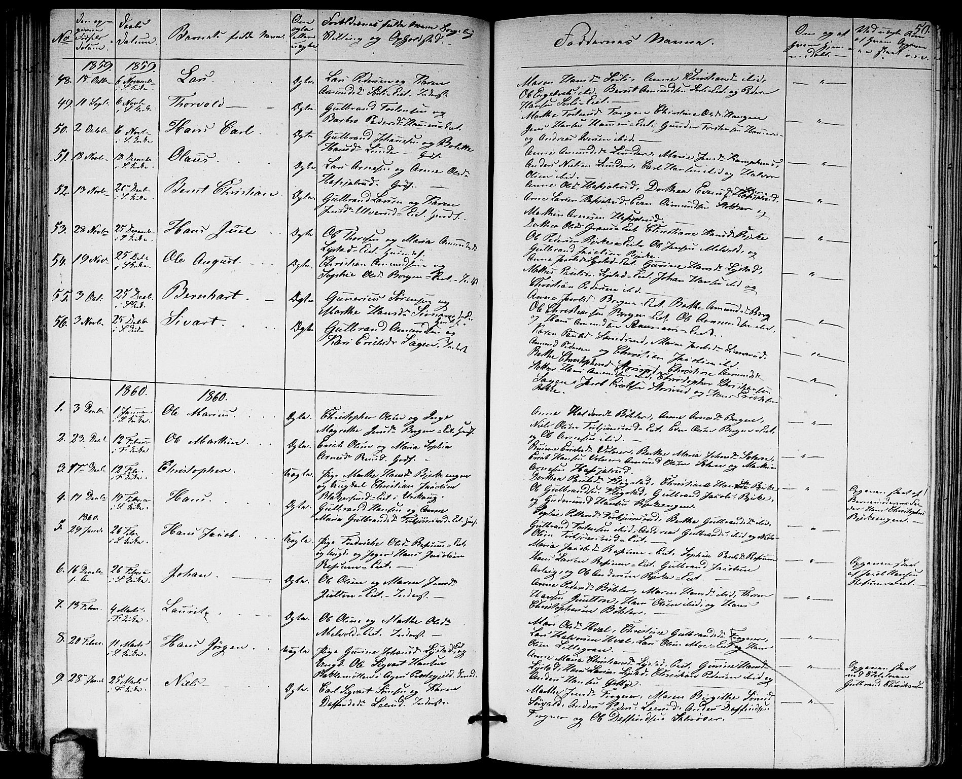 Sørum prestekontor Kirkebøker, AV/SAO-A-10303/G/Ga/L0003: Parish register (copy) no. I 3, 1846-1863, p. 50