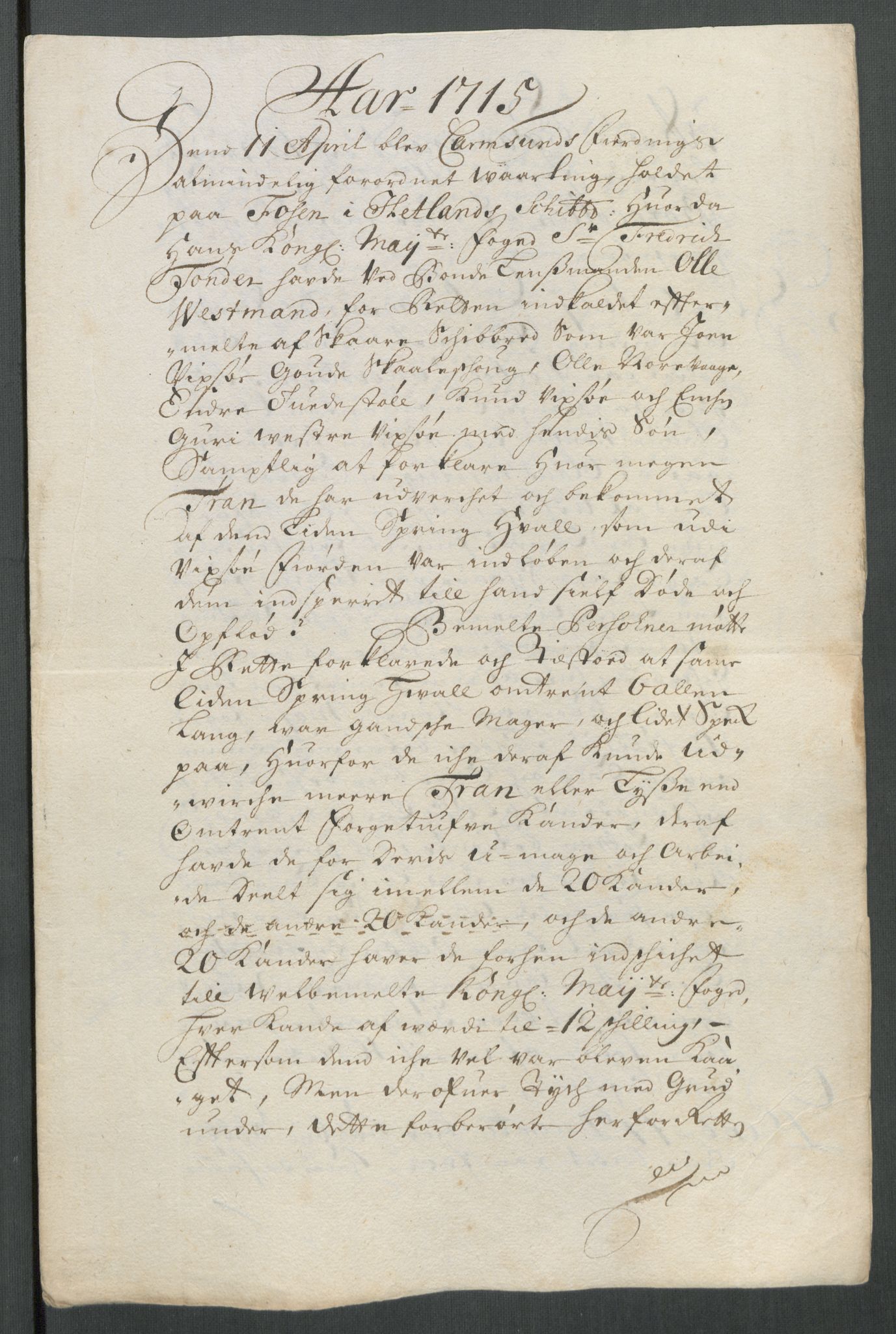 Rentekammeret inntil 1814, Reviderte regnskaper, Fogderegnskap, RA/EA-4092/R47/L2868: Fogderegnskap Ryfylke, 1715, p. 291