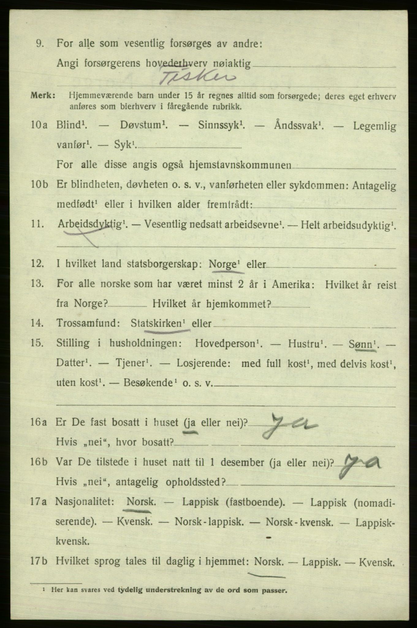 SATØ, 1920 census for Vardø, 1920, p. 4921