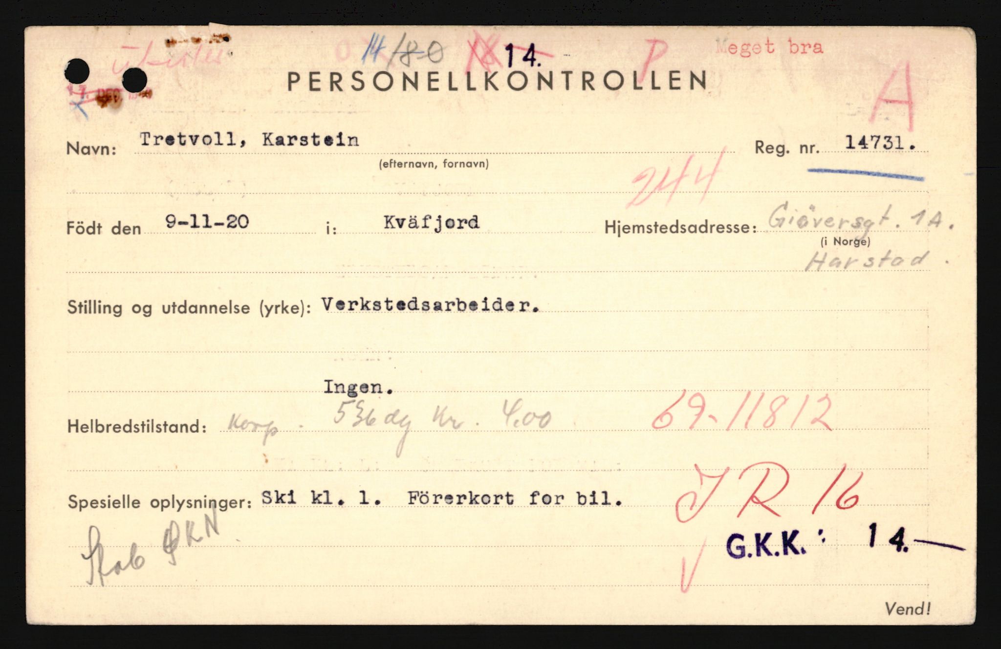 Forsvaret, Troms infanteriregiment nr. 16, AV/RA-RAFA-3146/P/Pa/L0024/0002: Rulleblad / Rulleblad for regimentets menige mannskaper, årsklasse 1941, 1941, p. 500