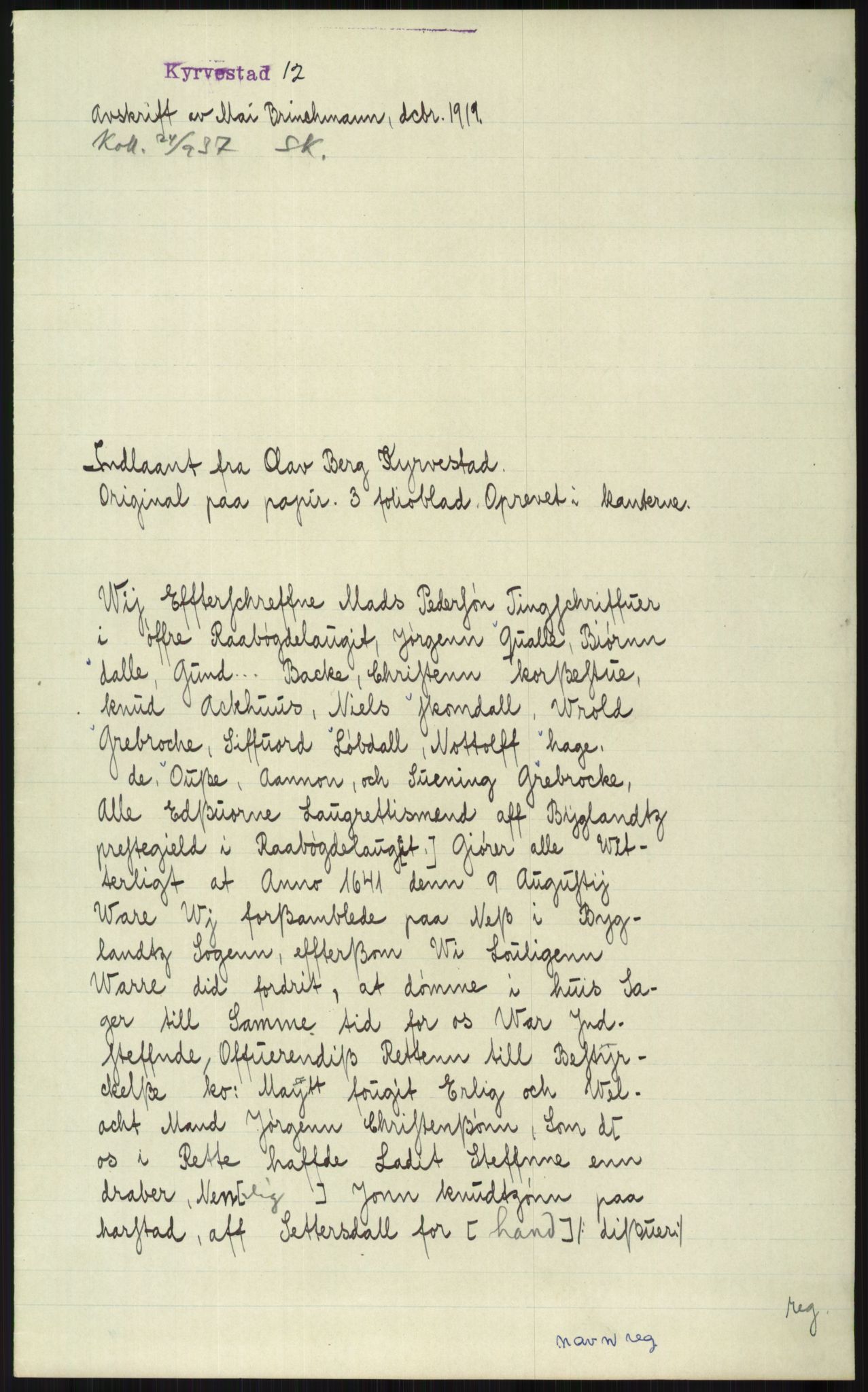 Samlinger til kildeutgivelse, Diplomavskriftsamlingen, AV/RA-EA-4053/H/Ha, p. 3078