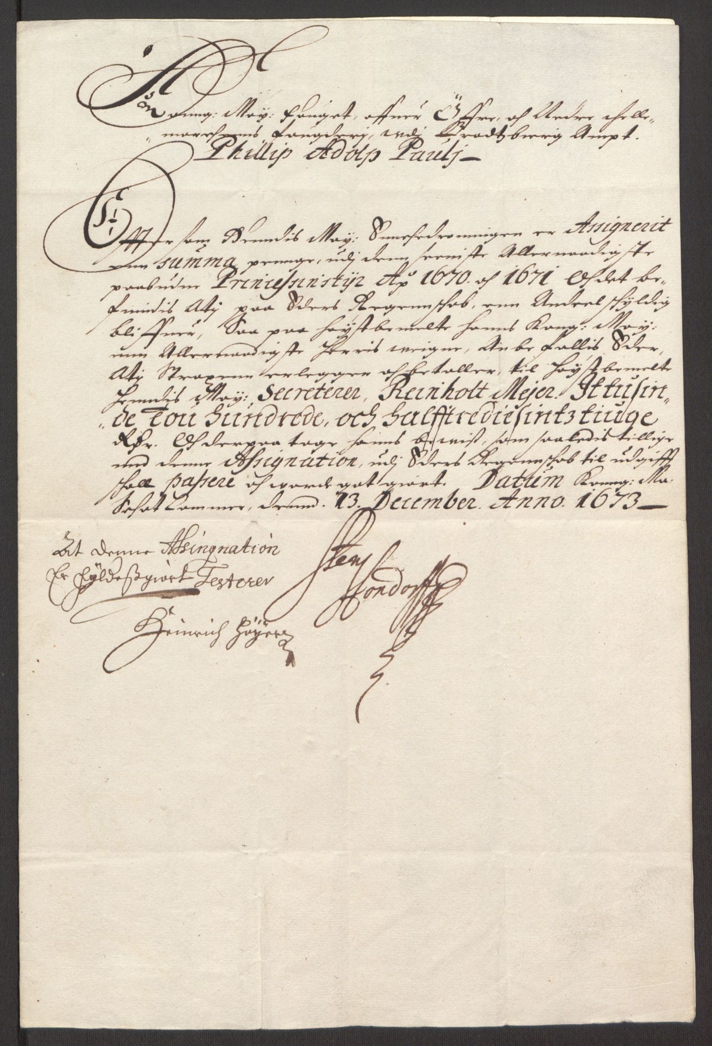 Rentekammeret inntil 1814, Reviderte regnskaper, Fogderegnskap, RA/EA-4092/R35/L2061: Fogderegnskap Øvre og Nedre Telemark, 1673-1674, p. 275