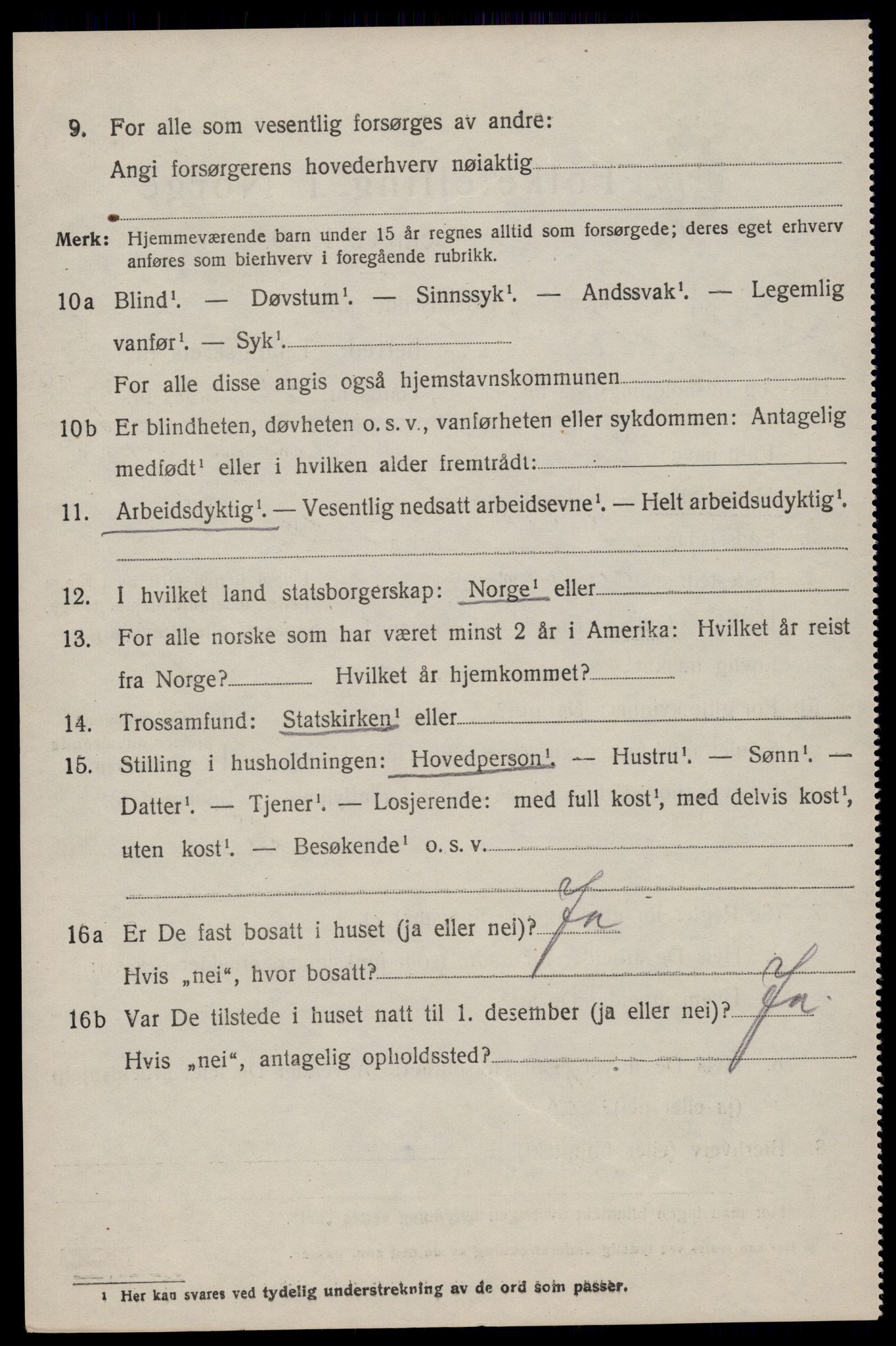 SAST, 1920 census for Håland, 1920, p. 6696