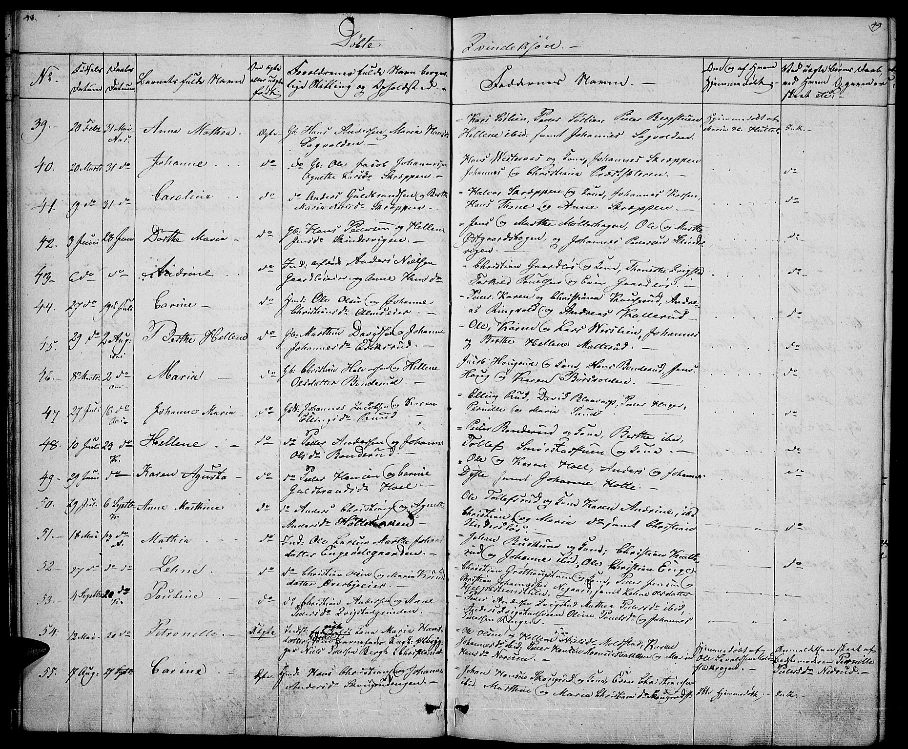 Vestre Toten prestekontor, AV/SAH-PREST-108/H/Ha/Hab/L0002: Parish register (copy) no. 2, 1836-1848, p. 48-49