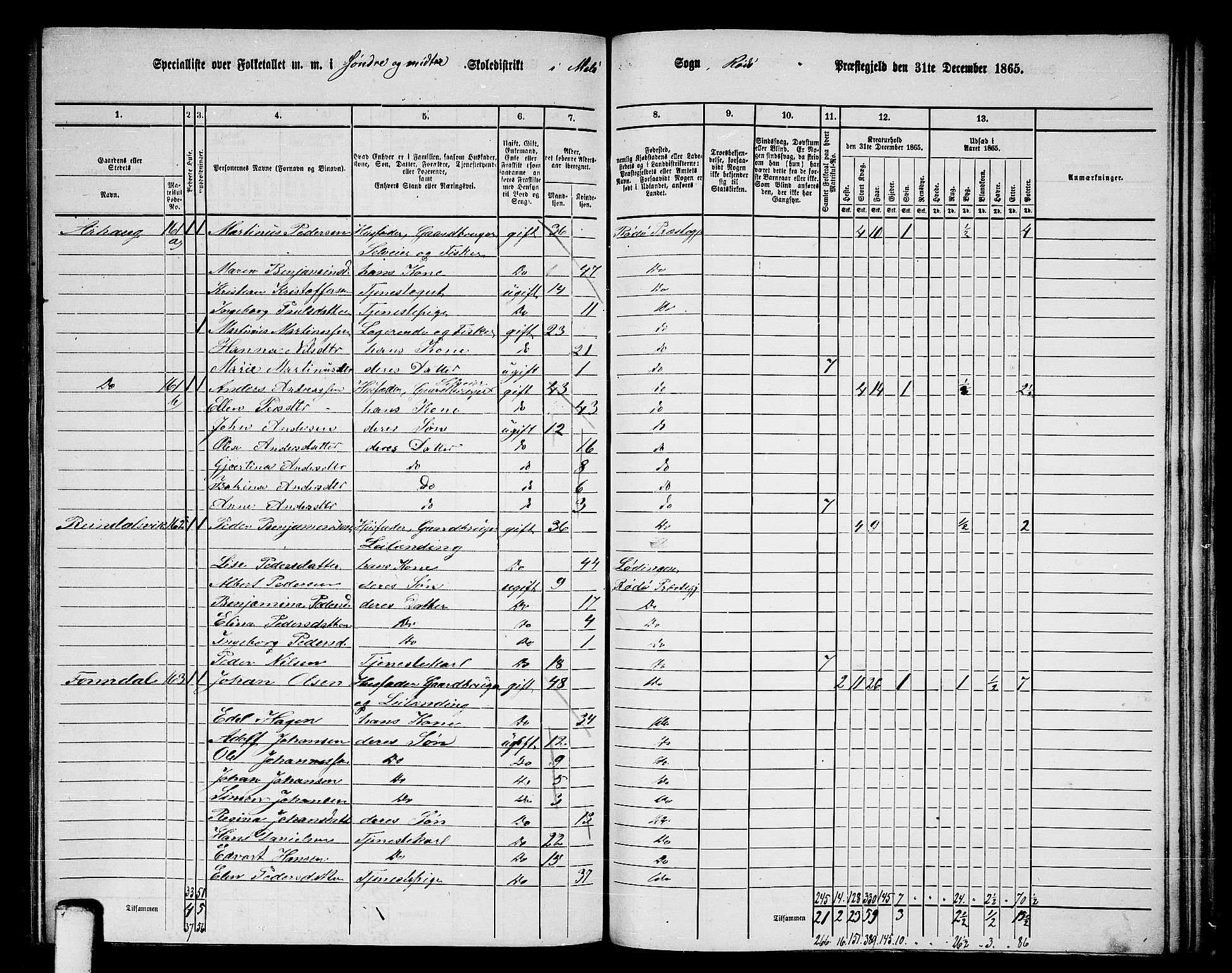 RA, 1865 census for Rødøy, 1865, p. 102