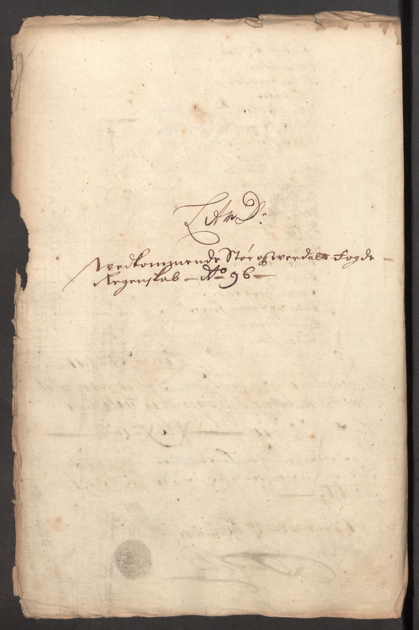 Rentekammeret inntil 1814, Reviderte regnskaper, Fogderegnskap, RA/EA-4092/R62/L4188: Fogderegnskap Stjørdal og Verdal, 1696, p. 70
