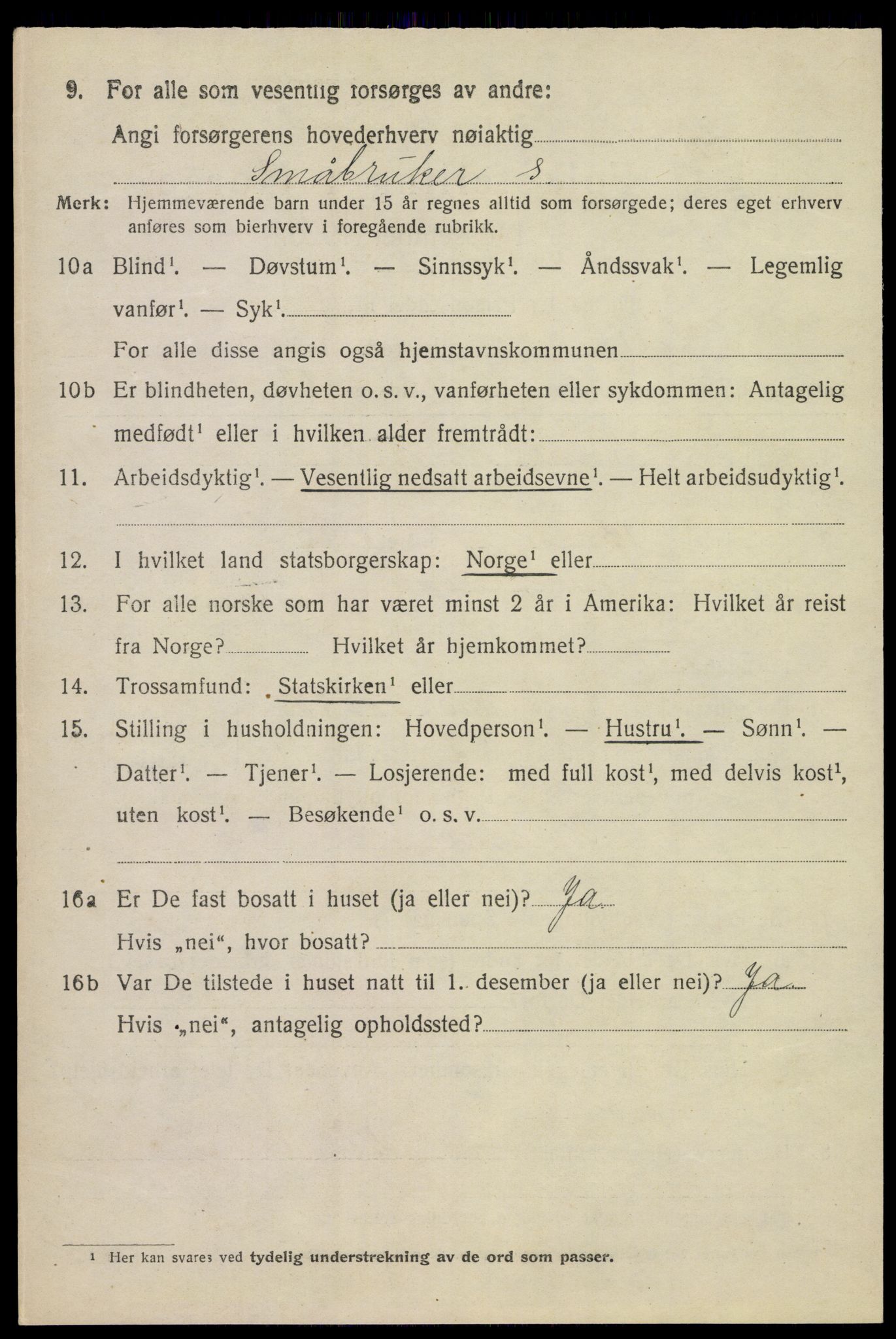 SAKO, 1920 census for Holla, 1920, p. 7590