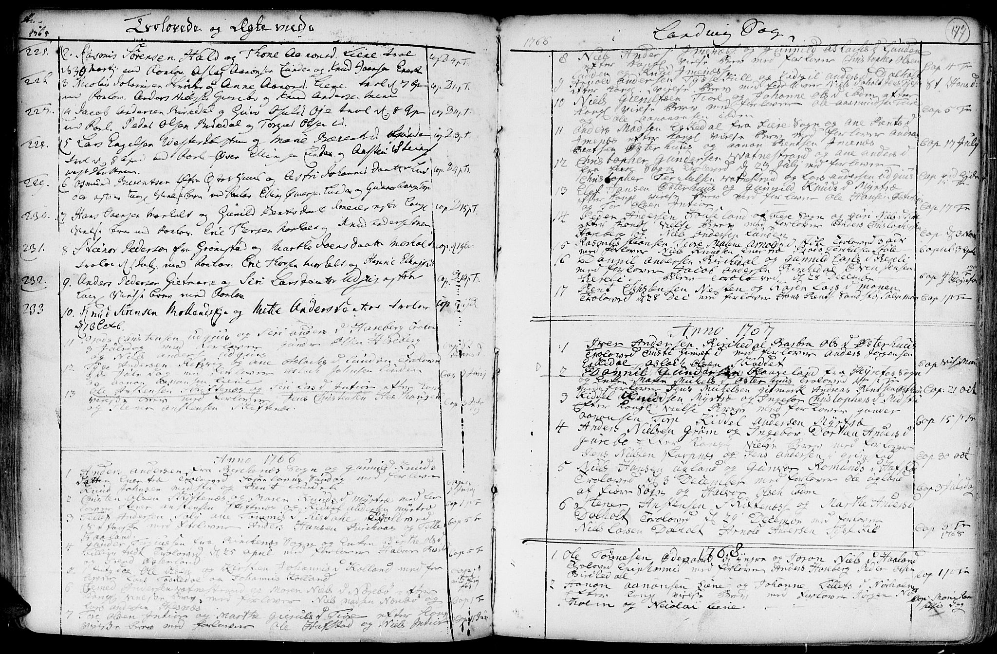 Hommedal sokneprestkontor, AV/SAK-1111-0023/F/Fa/Fab/L0002: Parish register (official) no. A 2 /1, 1741-1848, p. 177