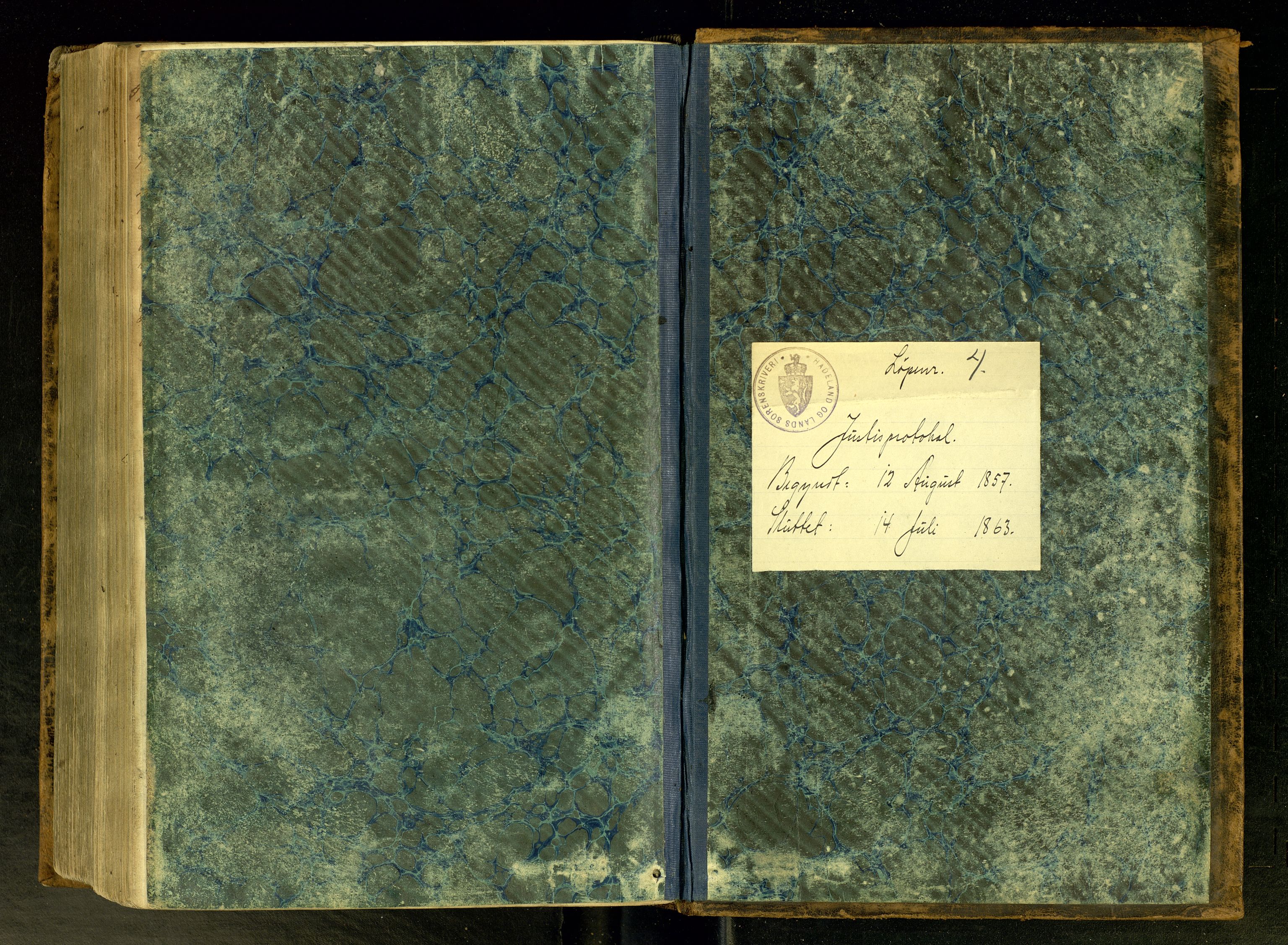 Hadeland og Land tingrett, AV/SAH-TING-010/G/Gc/L0009: Ekstrarettsprotokoll, 1857-1863