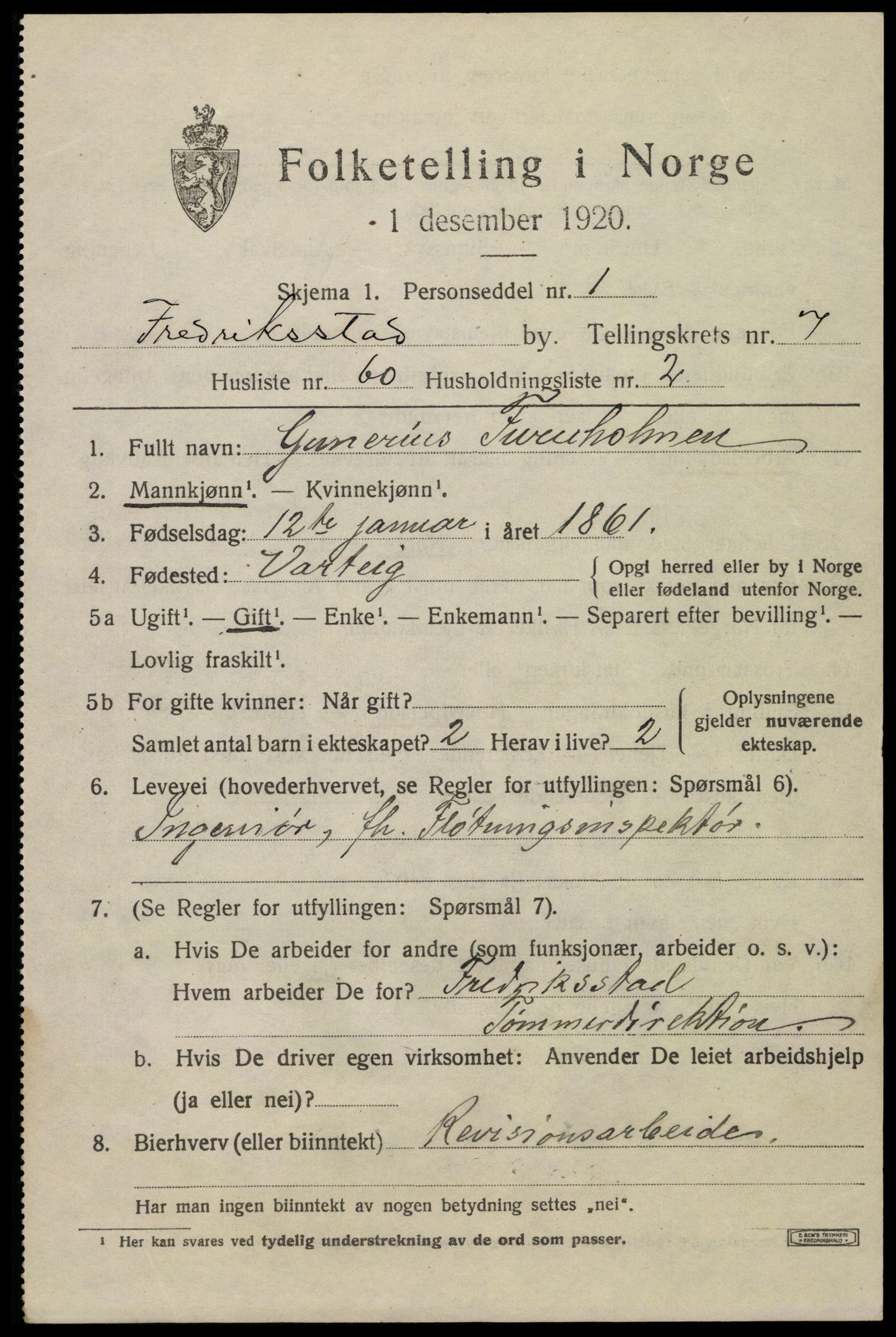 SAO, 1920 census for Fredrikstad, 1920, p. 22879