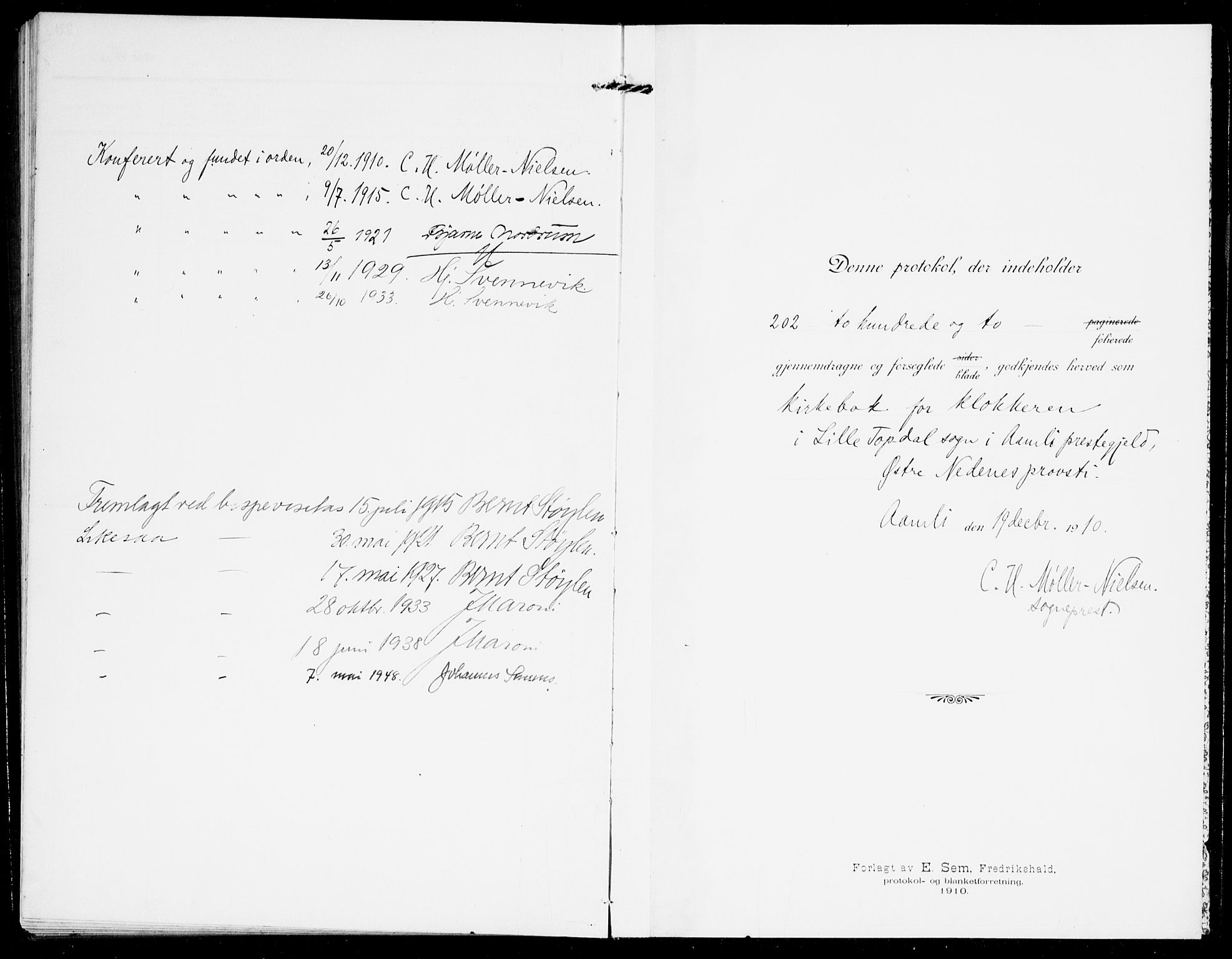 Åmli sokneprestkontor, AV/SAK-1111-0050/F/Fb/Fbb/L0003: Parish register (copy) no. B 3, 1906-1941