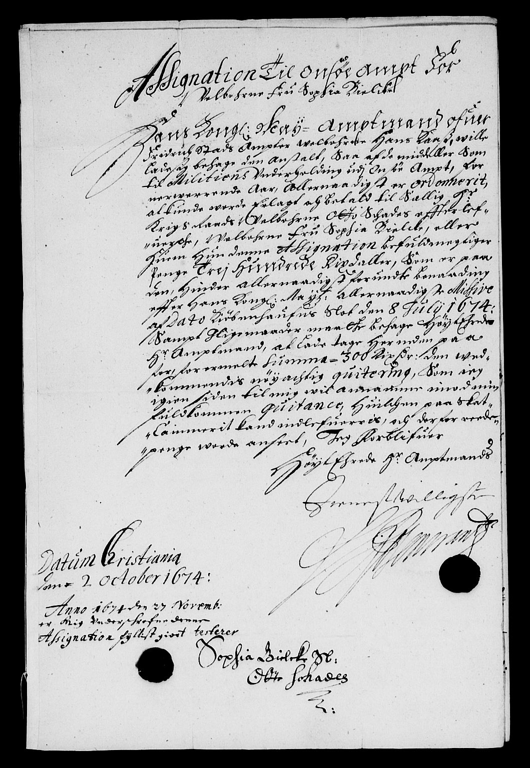 Rentekammeret inntil 1814, Reviderte regnskaper, Lensregnskaper, AV/RA-EA-5023/R/Rb/Rbe/L0004: Onsøy len, 1656-1674