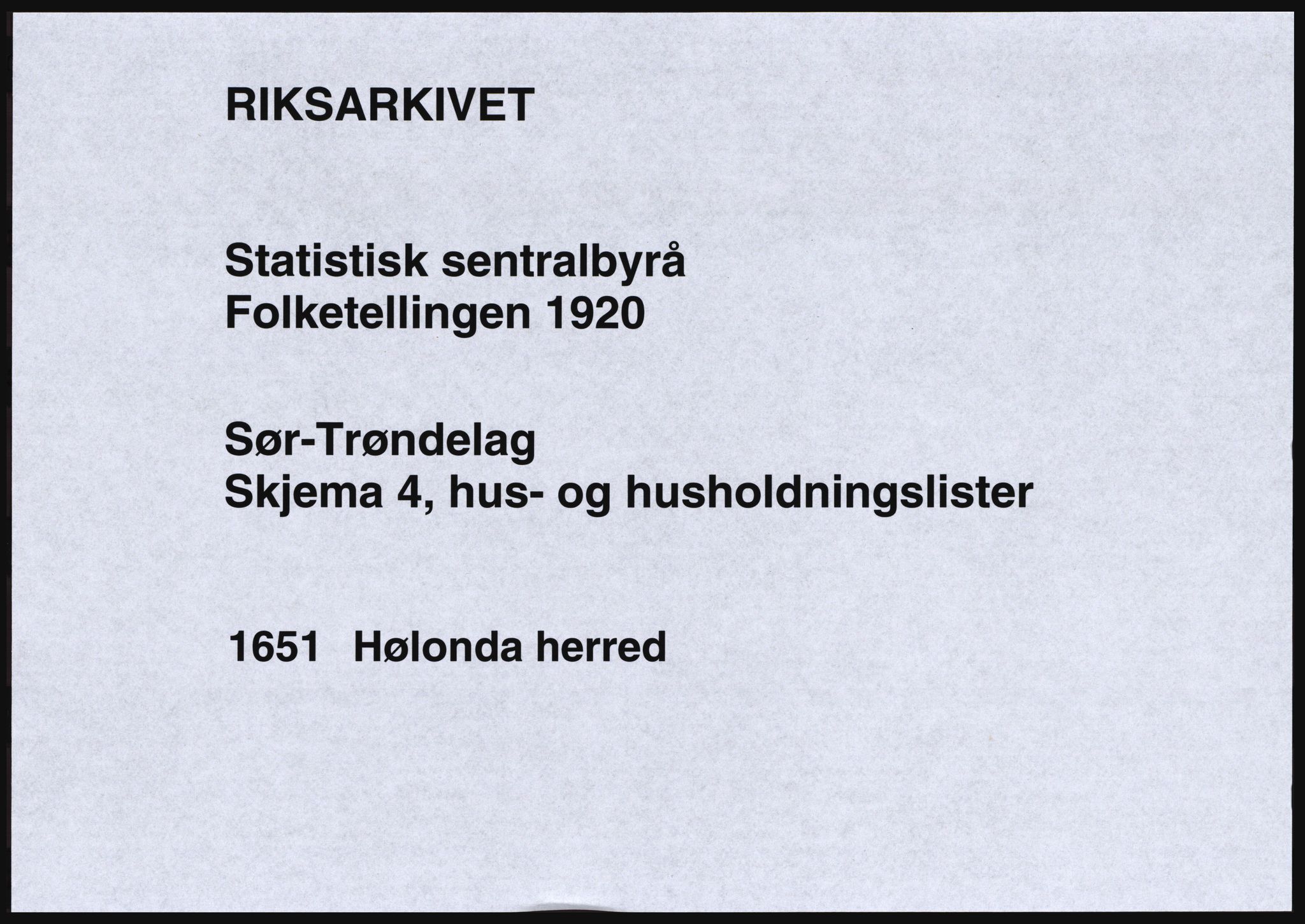 SAT, 1920 census for Hølonda, 1920, p. 21