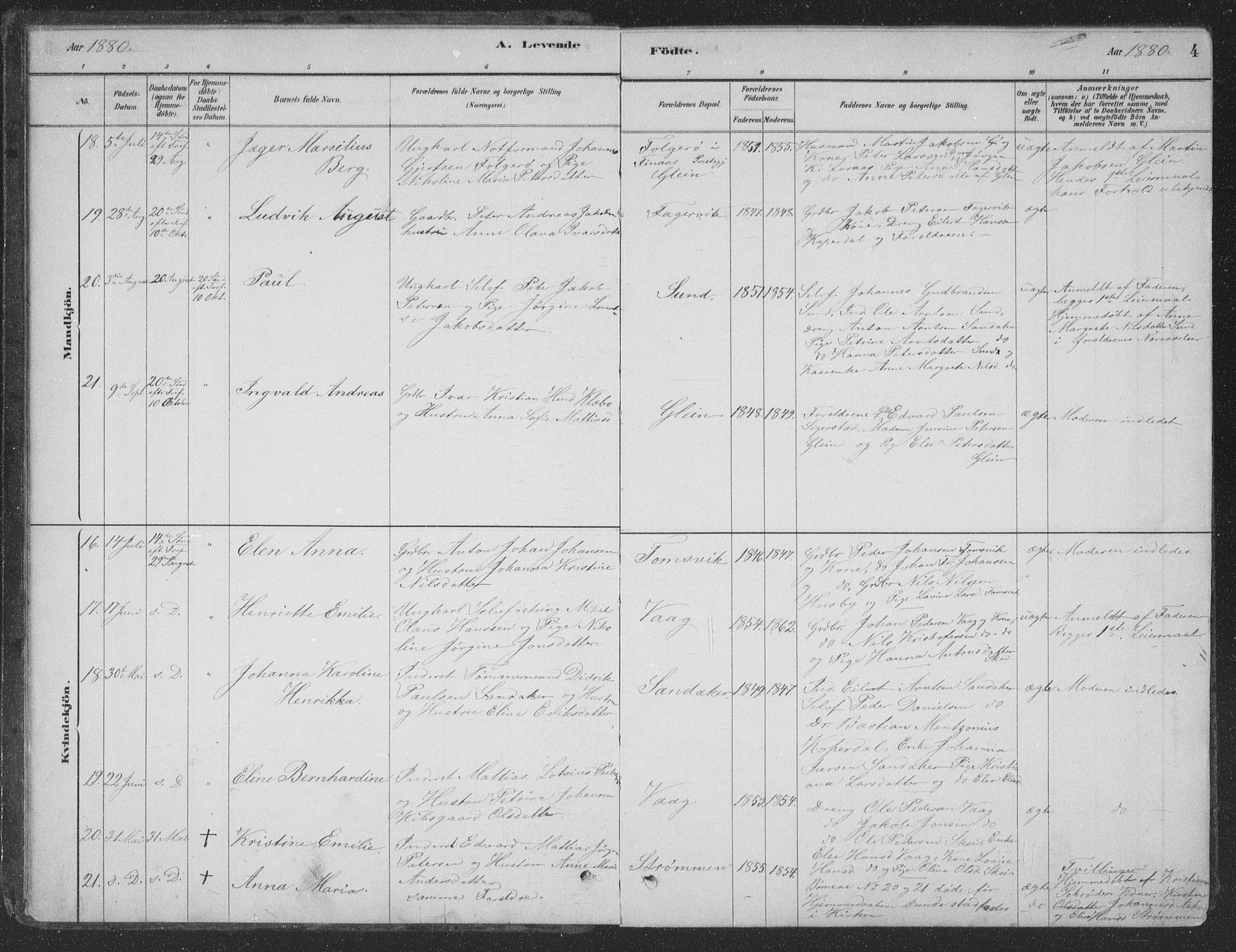 Ministerialprotokoller, klokkerbøker og fødselsregistre - Nordland, AV/SAT-A-1459/835/L0532: Parish register (copy) no. 835C04, 1880-1905, p. 4