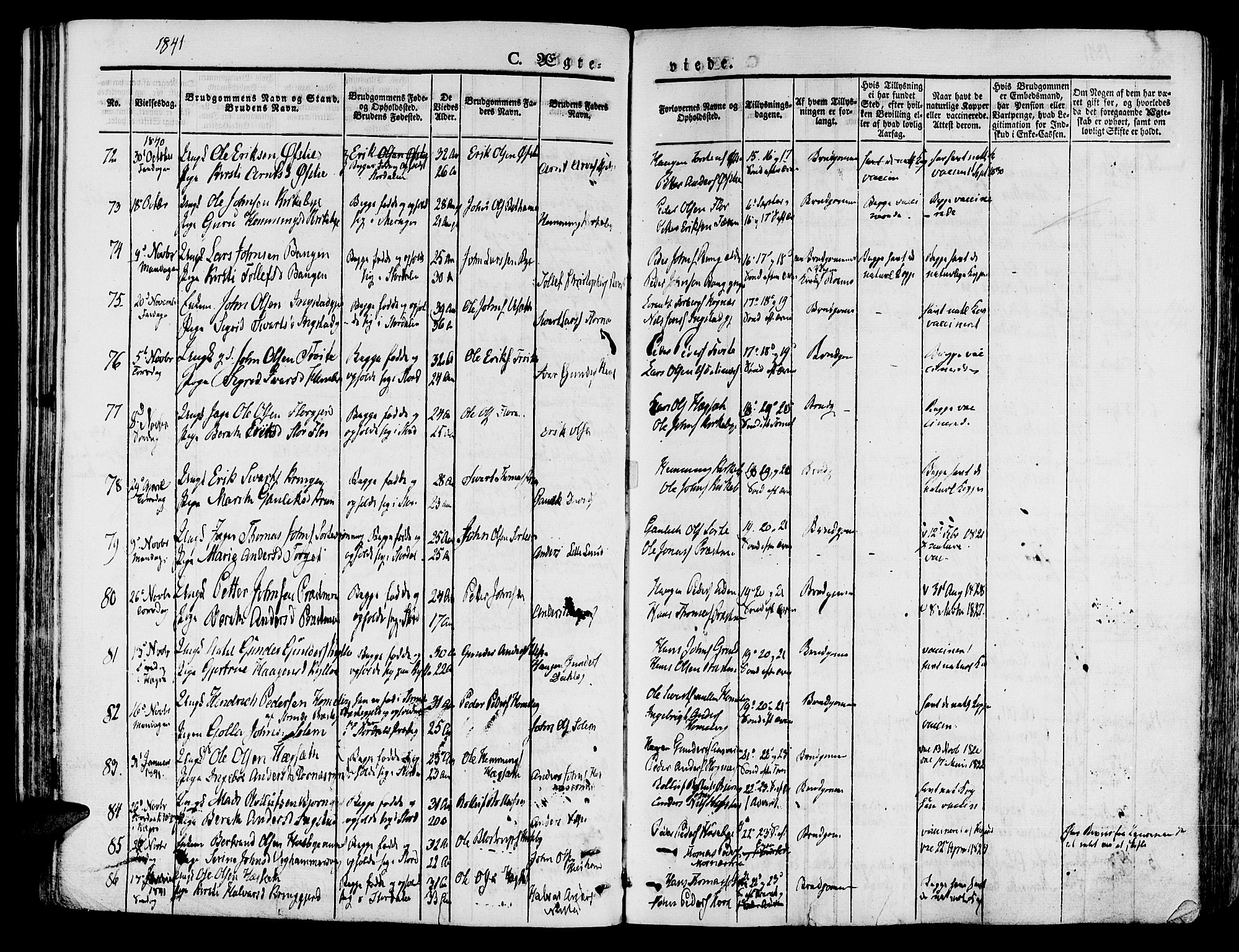 Ministerialprotokoller, klokkerbøker og fødselsregistre - Nord-Trøndelag, SAT/A-1458/709/L0072: Parish register (official) no. 709A12, 1833-1844, p. 382b