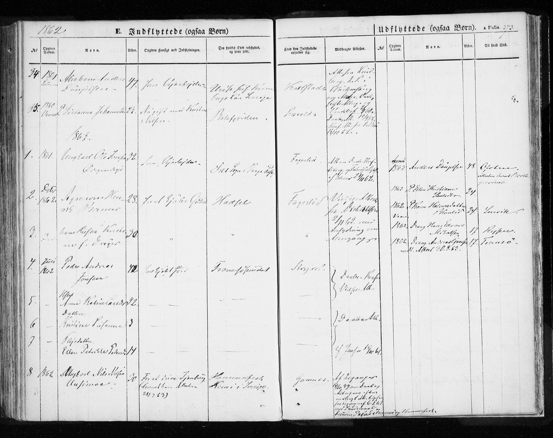 Målselv sokneprestembete, SATØ/S-1311/G/Ga/Gaa/L0003kirke: Parish register (official) no. 3, 1853-1863, p. 273