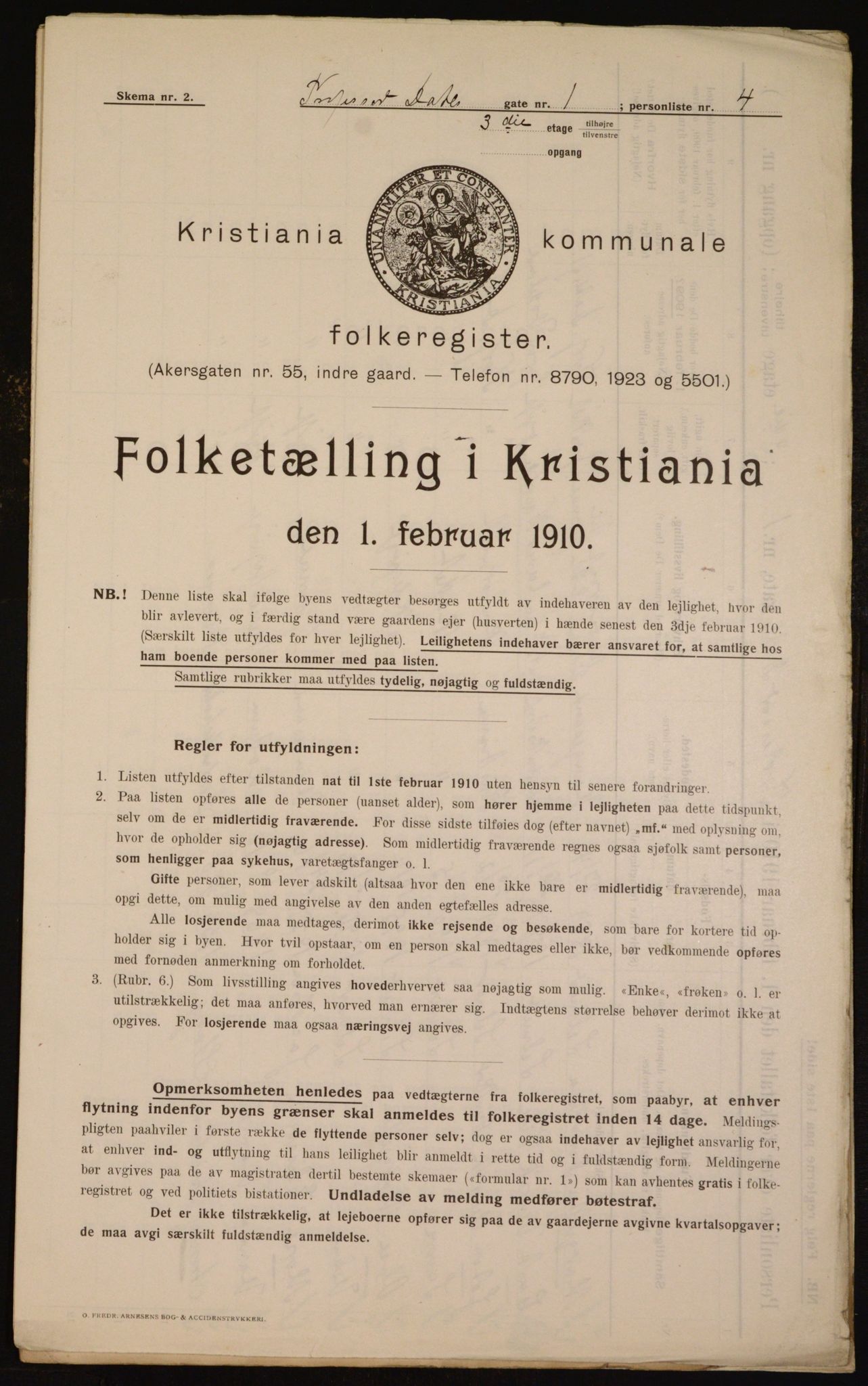 OBA, Municipal Census 1910 for Kristiania, 1910, p. 77851