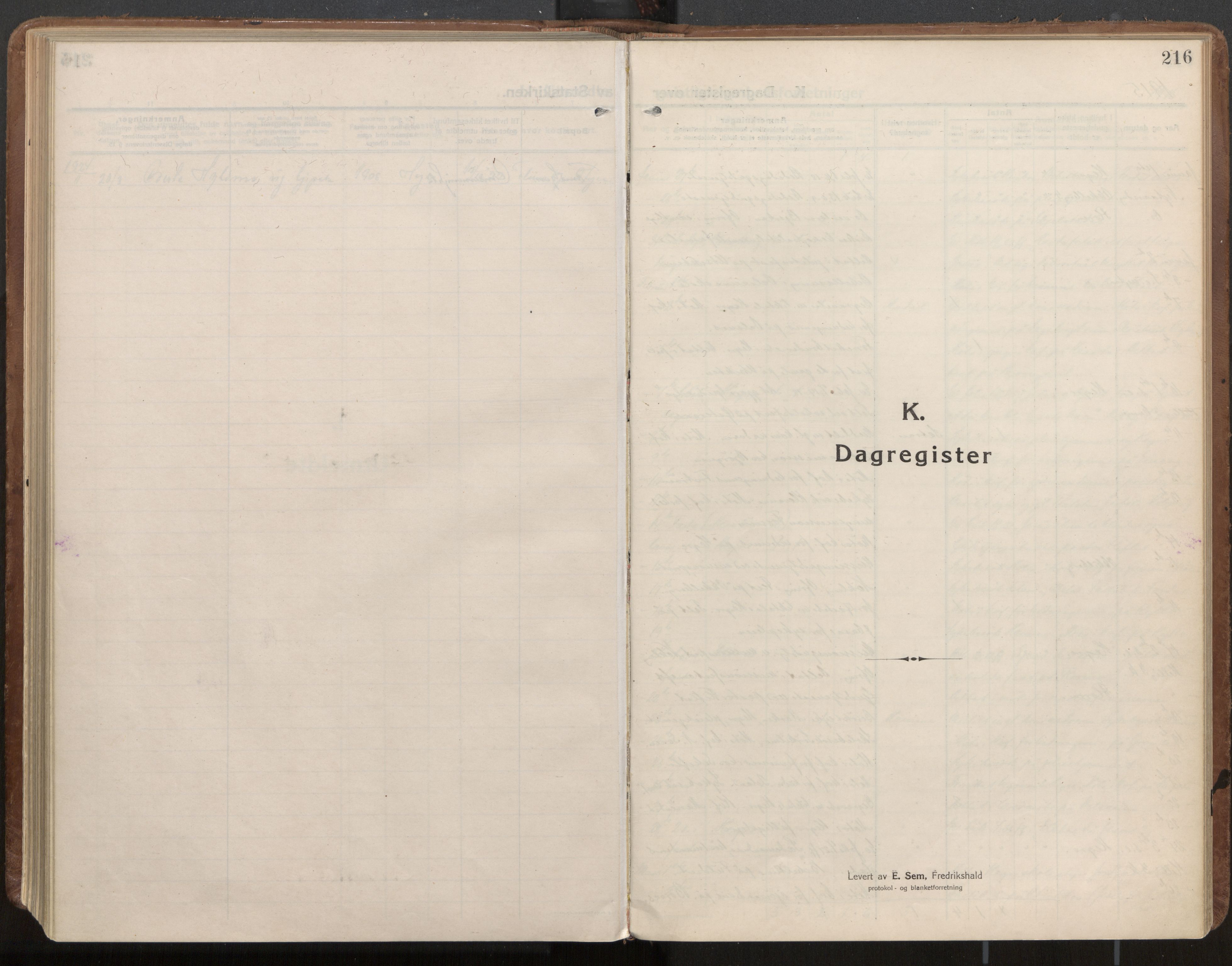 Ministerialprotokoller, klokkerbøker og fødselsregistre - Nord-Trøndelag, AV/SAT-A-1458/703/L0037: Parish register (official) no. 703A10, 1915-1932, p. 216