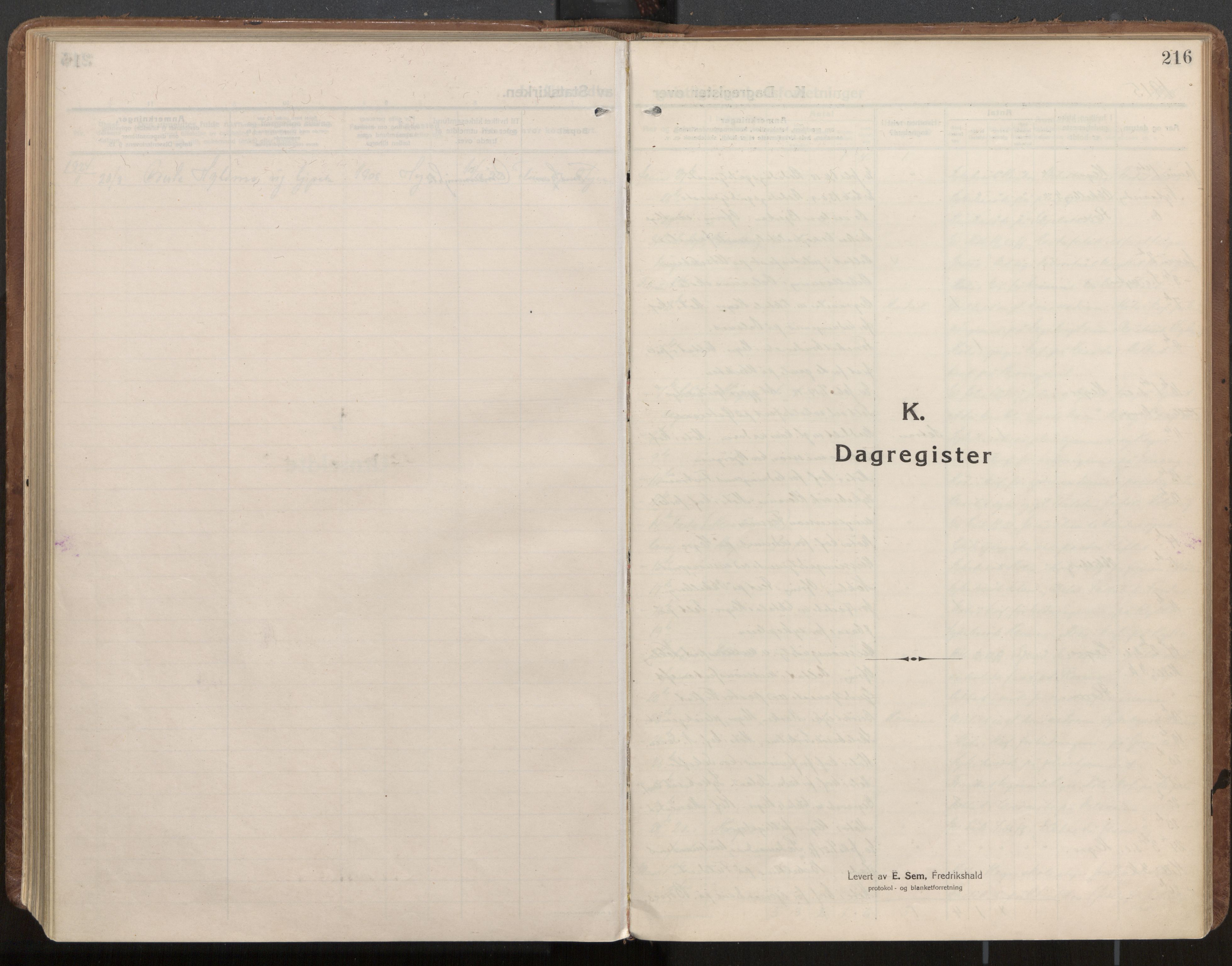 Ministerialprotokoller, klokkerbøker og fødselsregistre - Nord-Trøndelag, SAT/A-1458/703/L0037: Parish register (official) no. 703A10, 1915-1932, p. 216